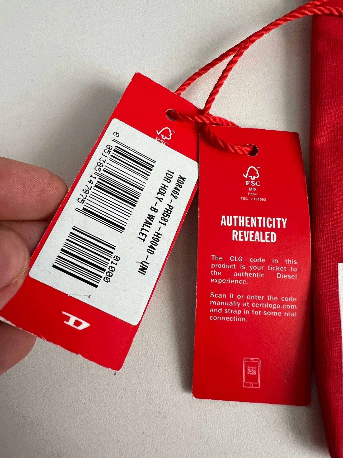 Diesel Logo Keychain Metal Bag Charm