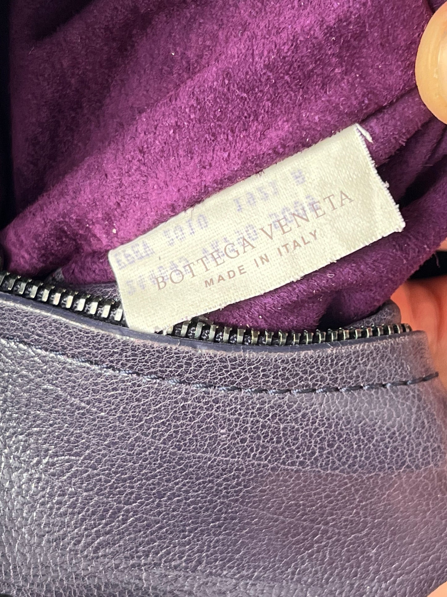 Bottega Veneta Purple Intrecciato Leather Tina Top Handle Bag