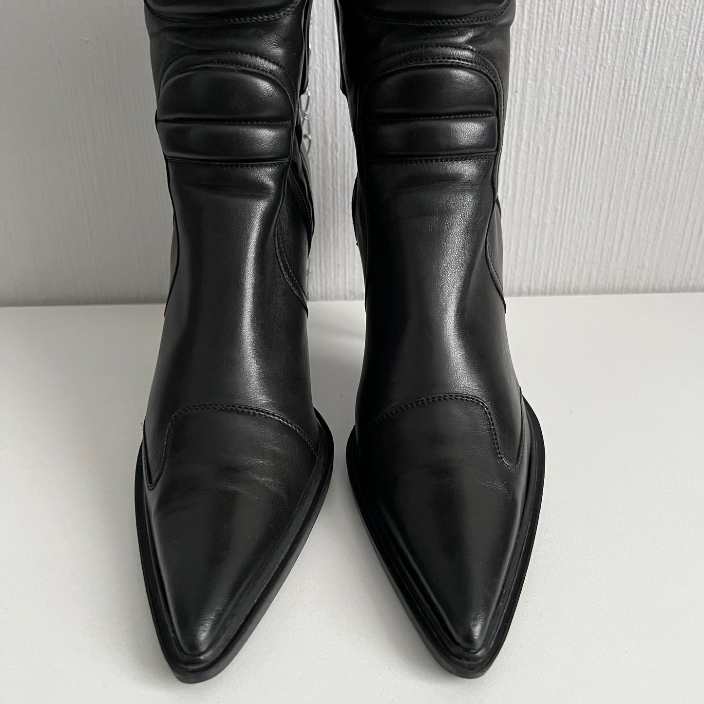 Archive Miu Miu 1999 Leather Biker Heels