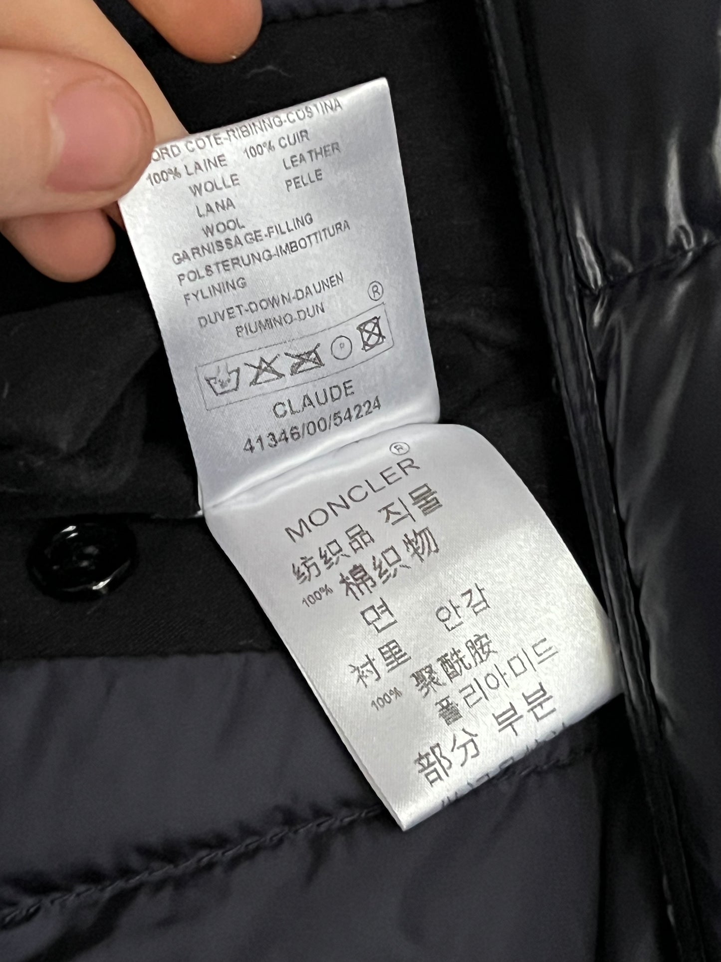 Moncler Claude Black Cotton Down Blazer Mens Jacket