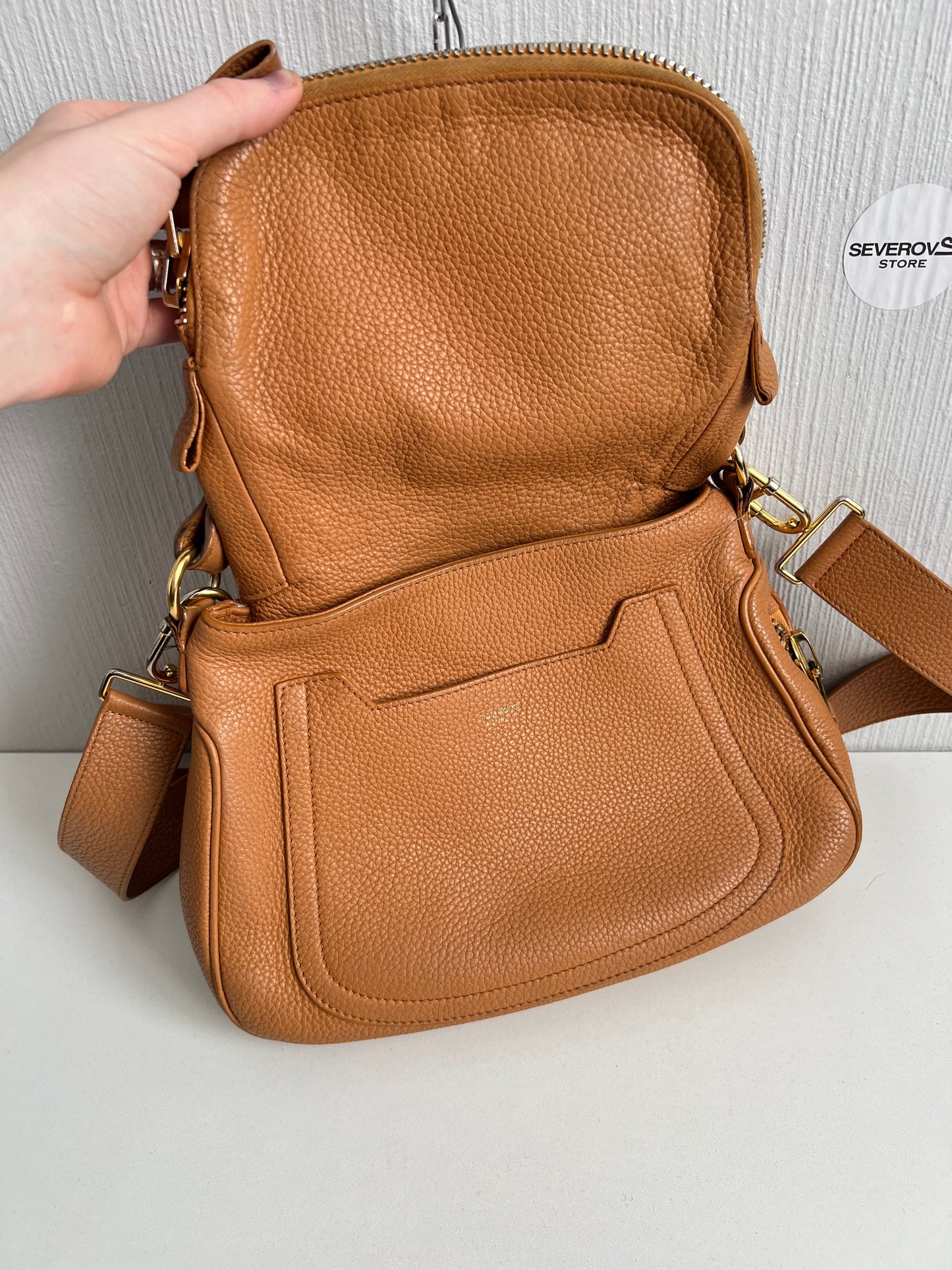 Tom Ford Jennifer Medium Textured-Leather Shoulder Bag