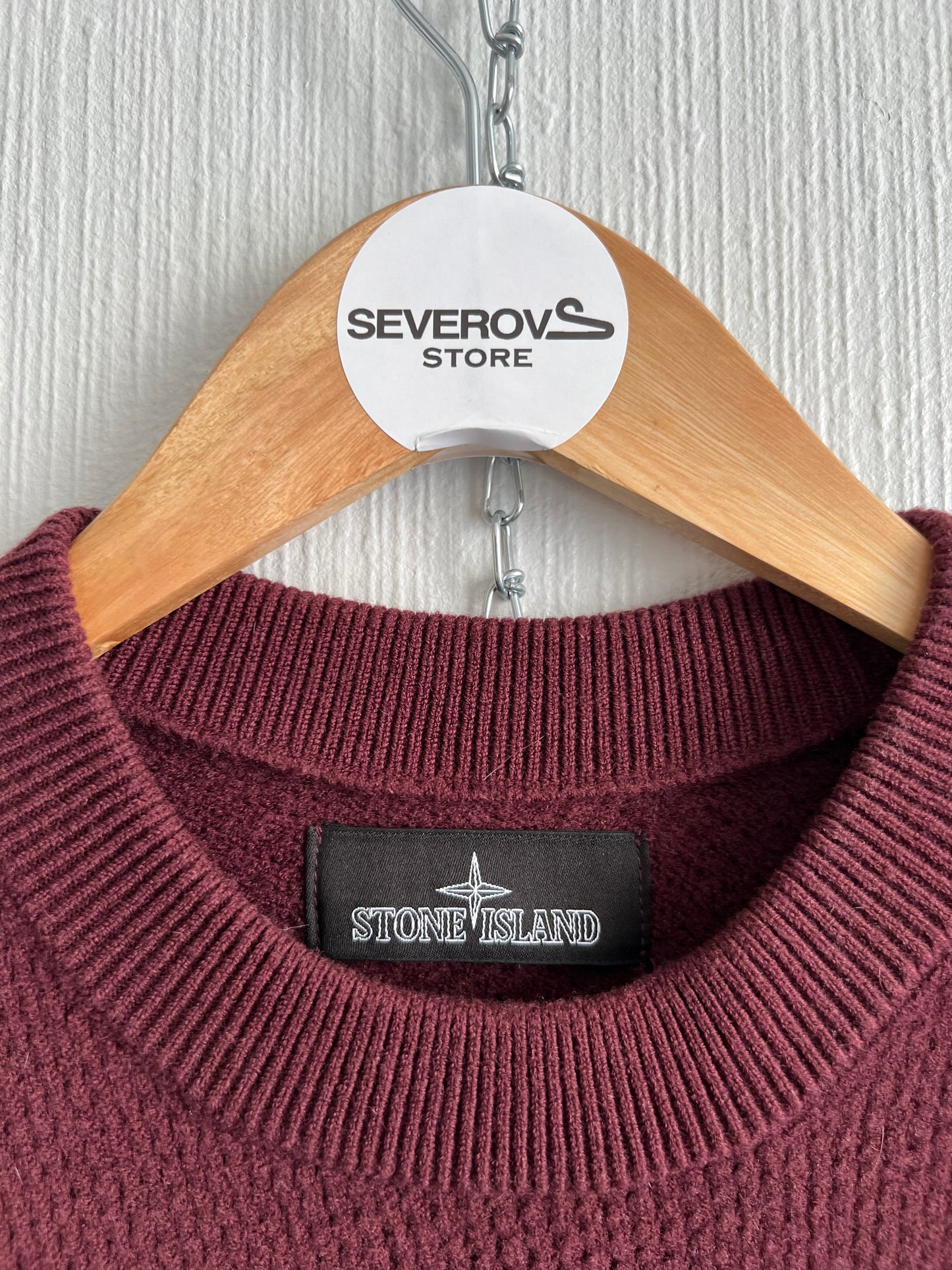 Stone Island Shadow Project
Waffle Wool Sweater In Bordeaux