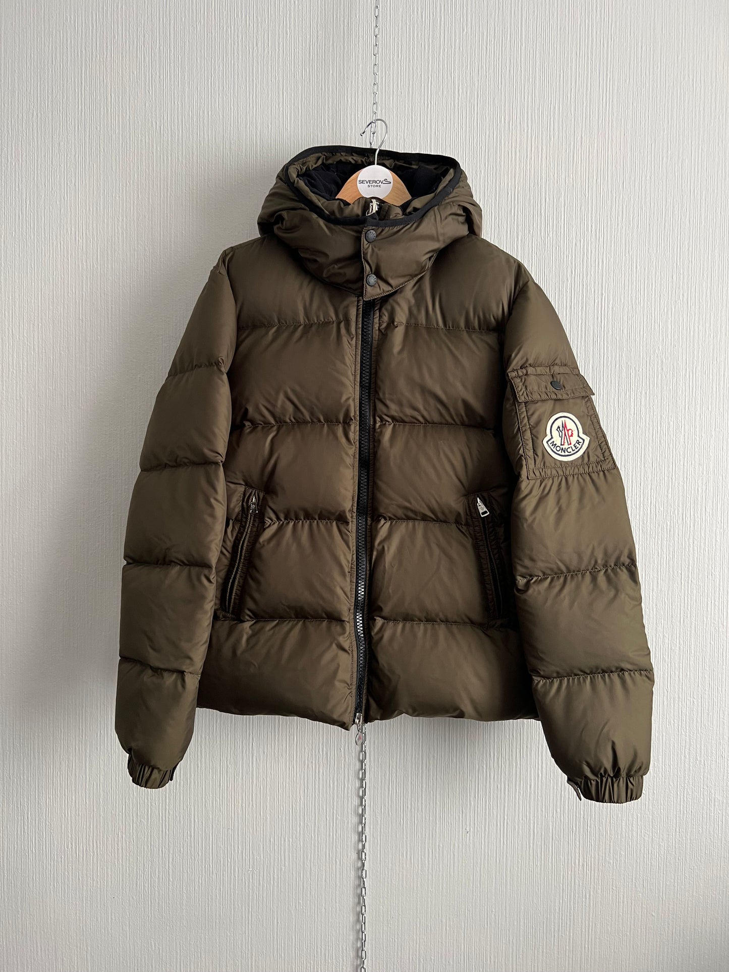 Moncler Maya Mens Khaki Down Jacket