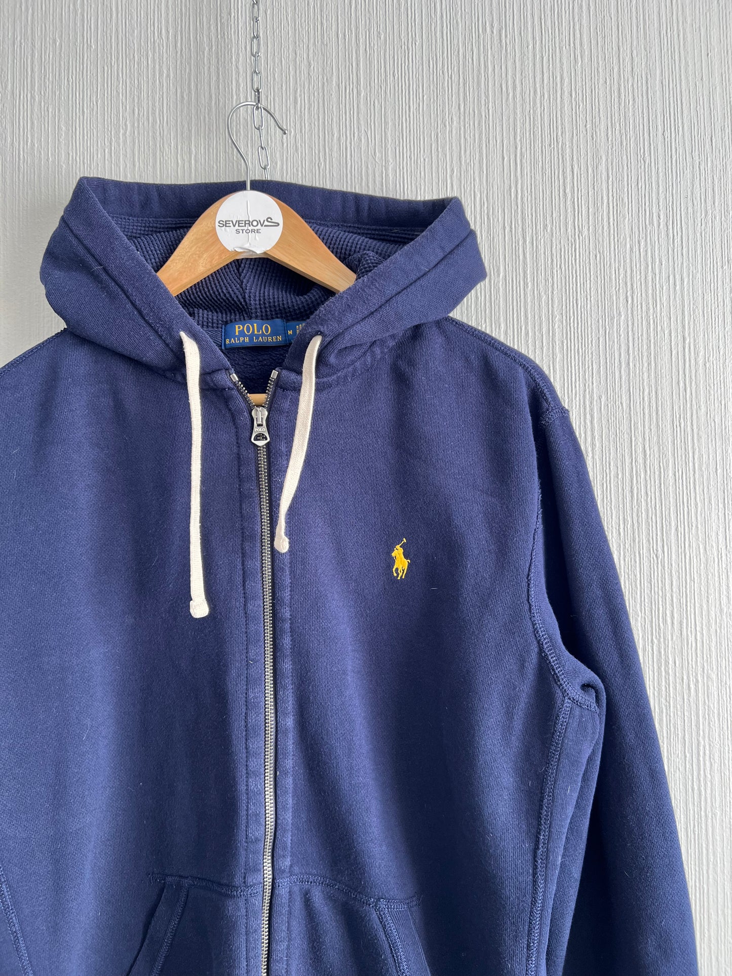 Polo Ralph Lauren Navy Cotton Mens Zip Hoodie