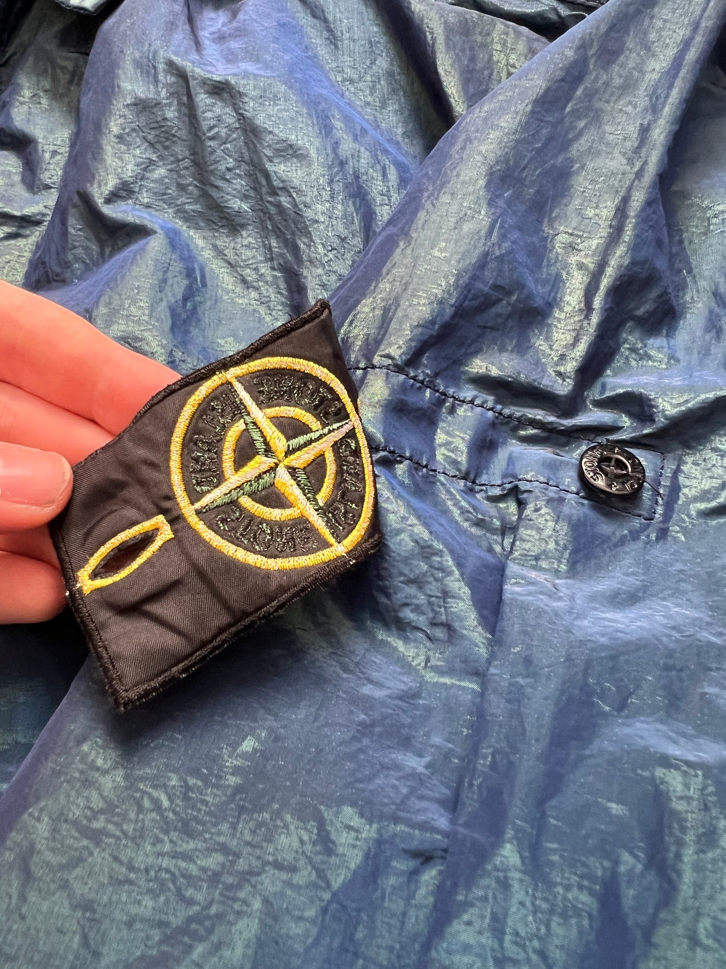 Stone Island SS17 Blue Green Weft Overshirt