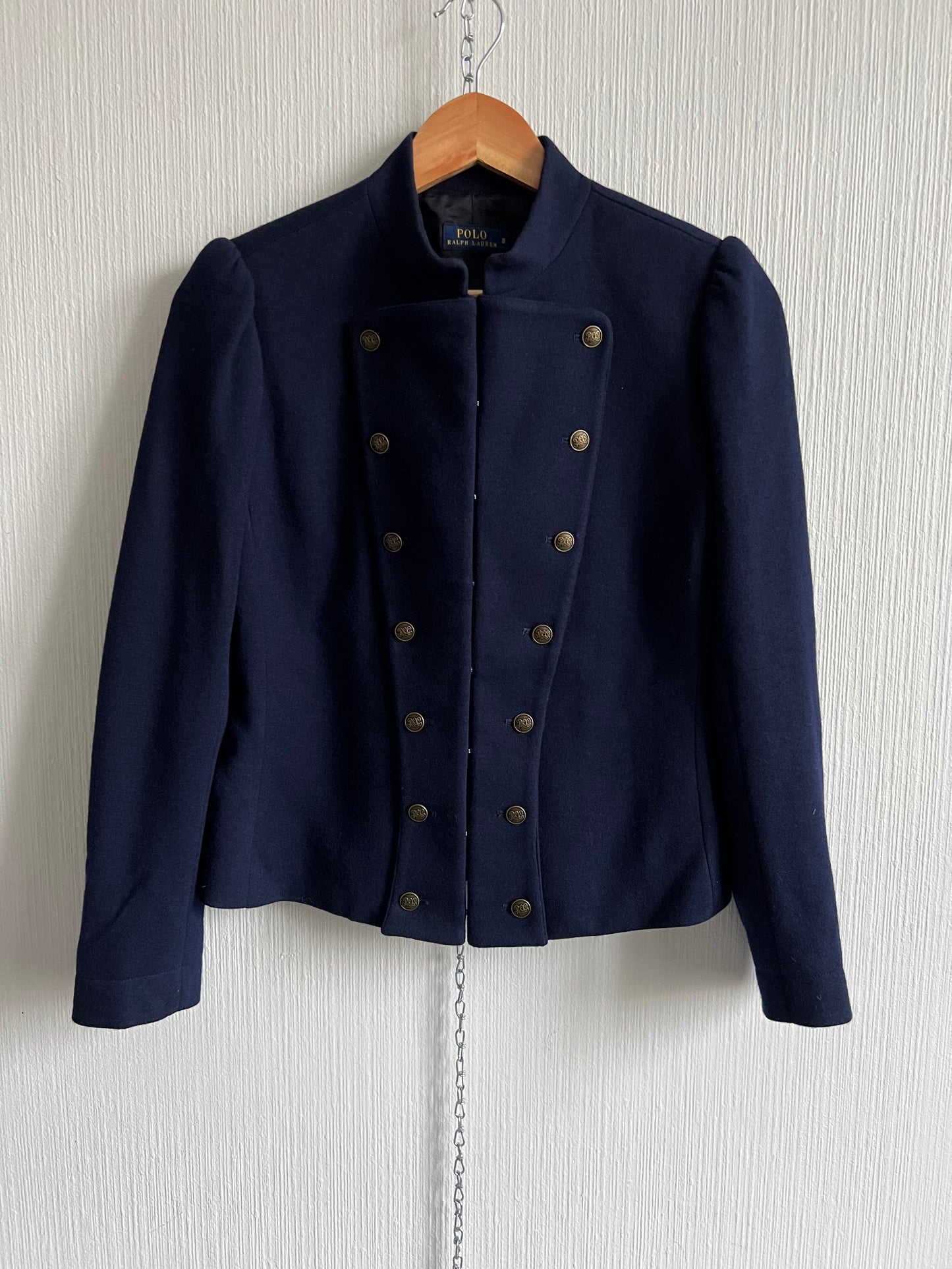 Ralph Lauren Womens Jacket Pea Coat Navy Blue Blazer