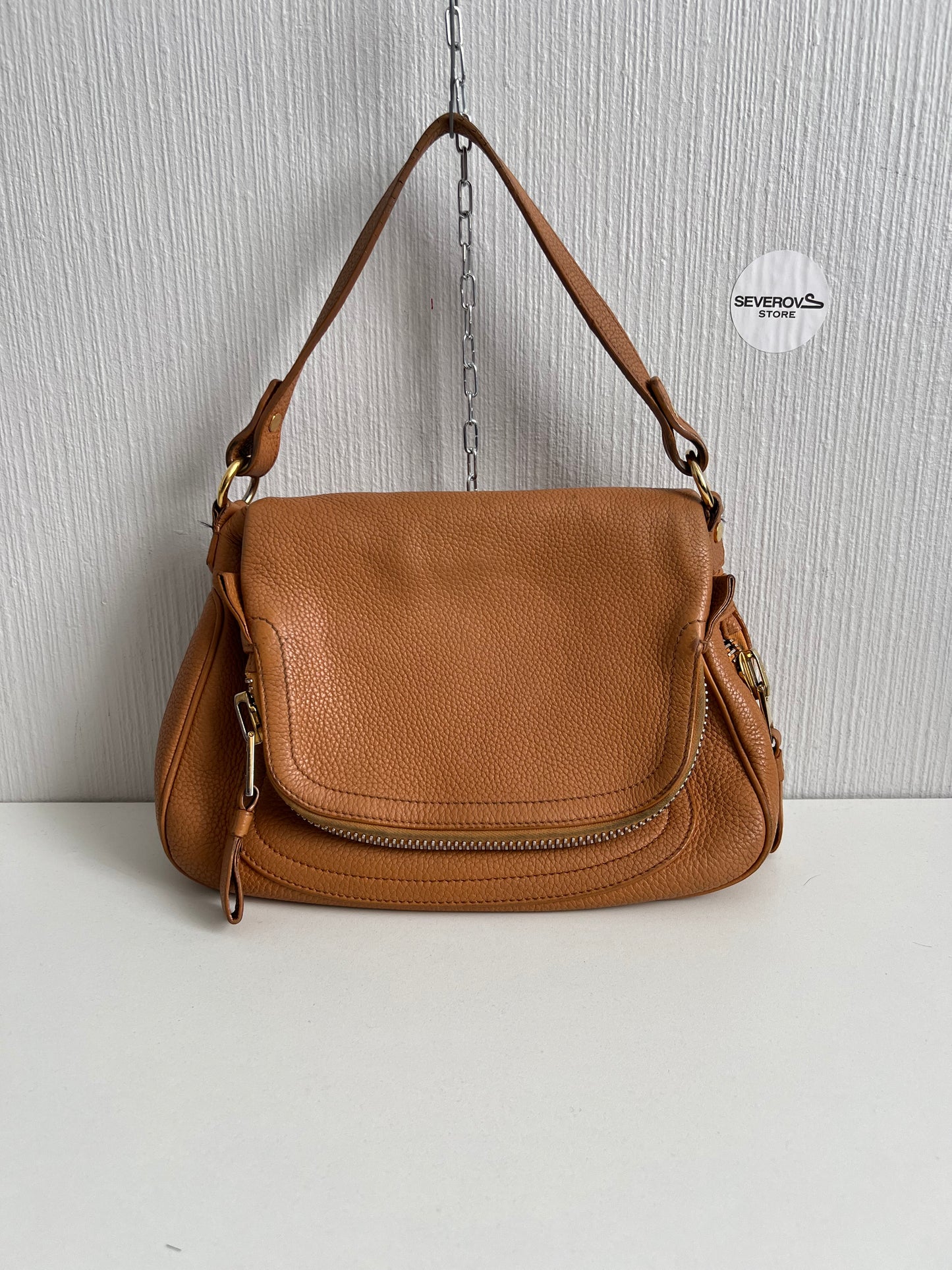 Tom Ford Jennifer Medium Textured-Leather Shoulder Bag