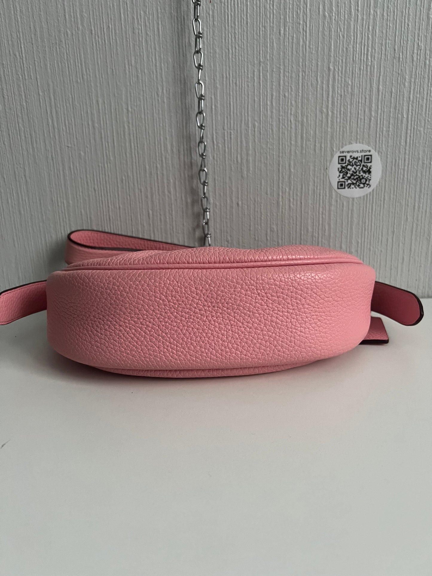 Coach Luna Pink Pebbled Leather Shoulder Bag