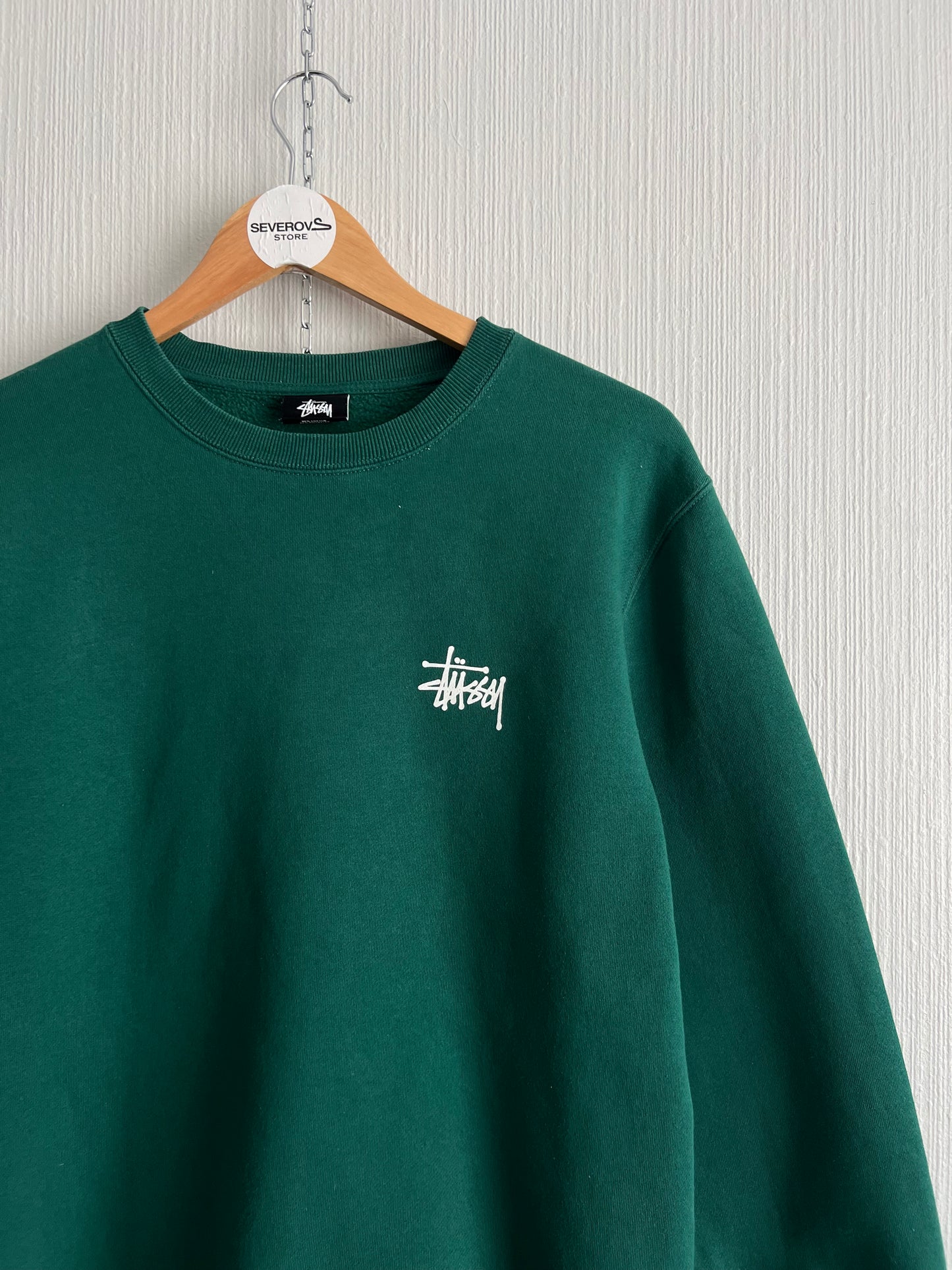 Stussy Green Cotton Crewneck