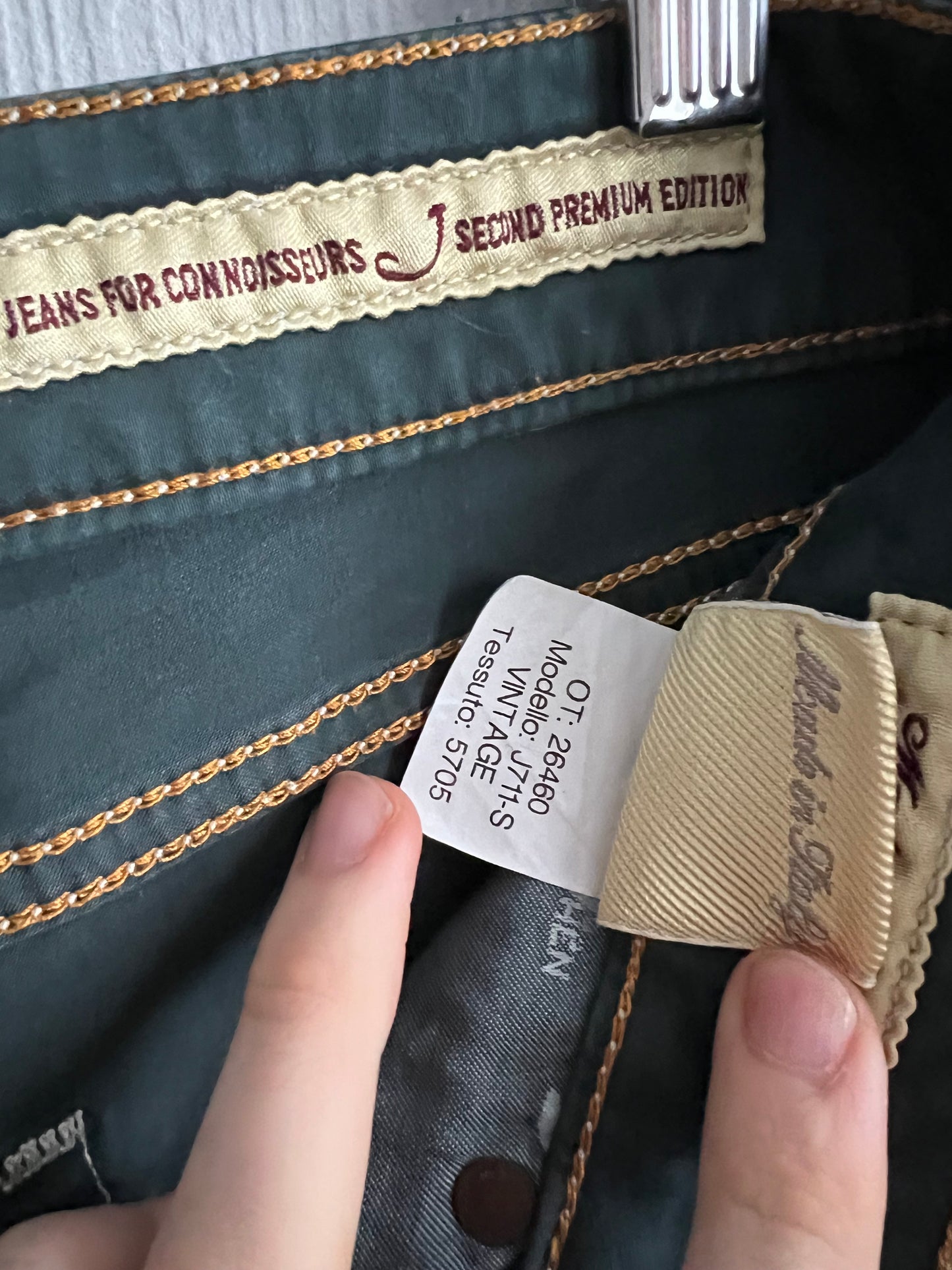 Jacob Cohen 711 Model Mens Dark Green Pants