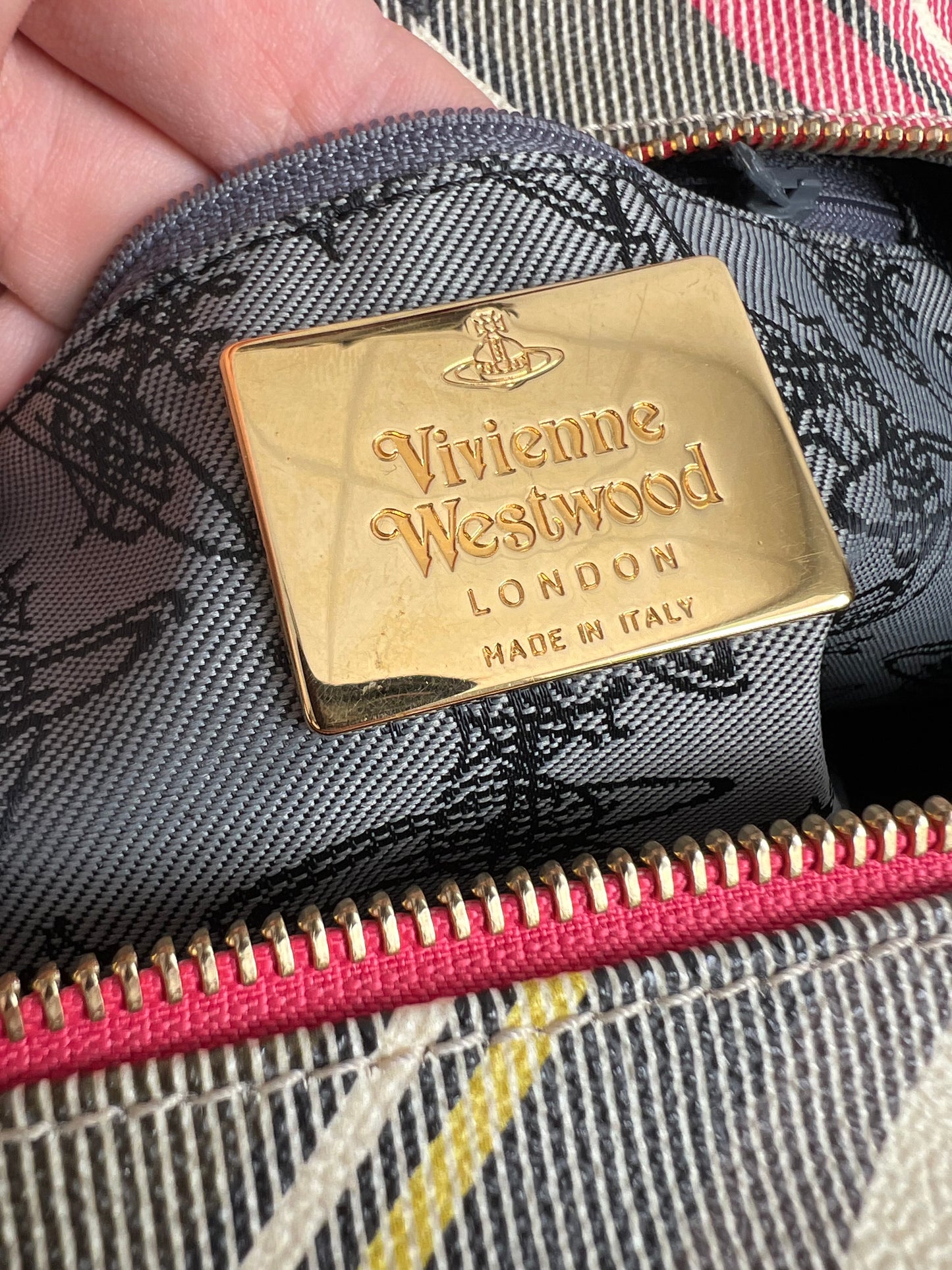 Vivienne Westwood Tartan Yasmine Derby Bowler Bag