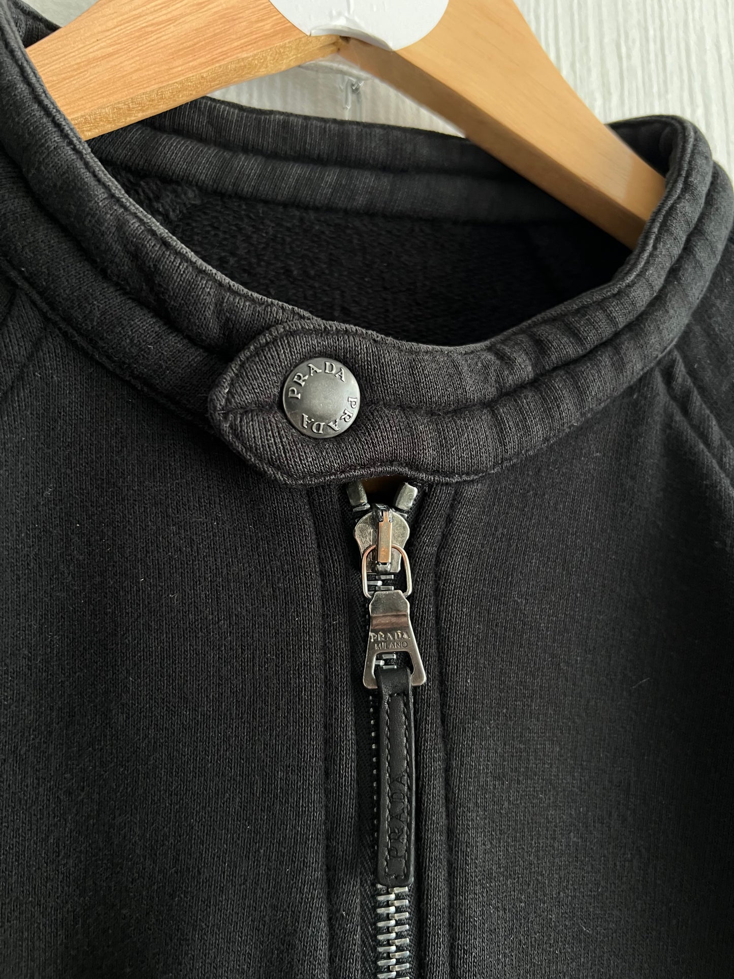 Prada Black Cotton Bomber Jacket