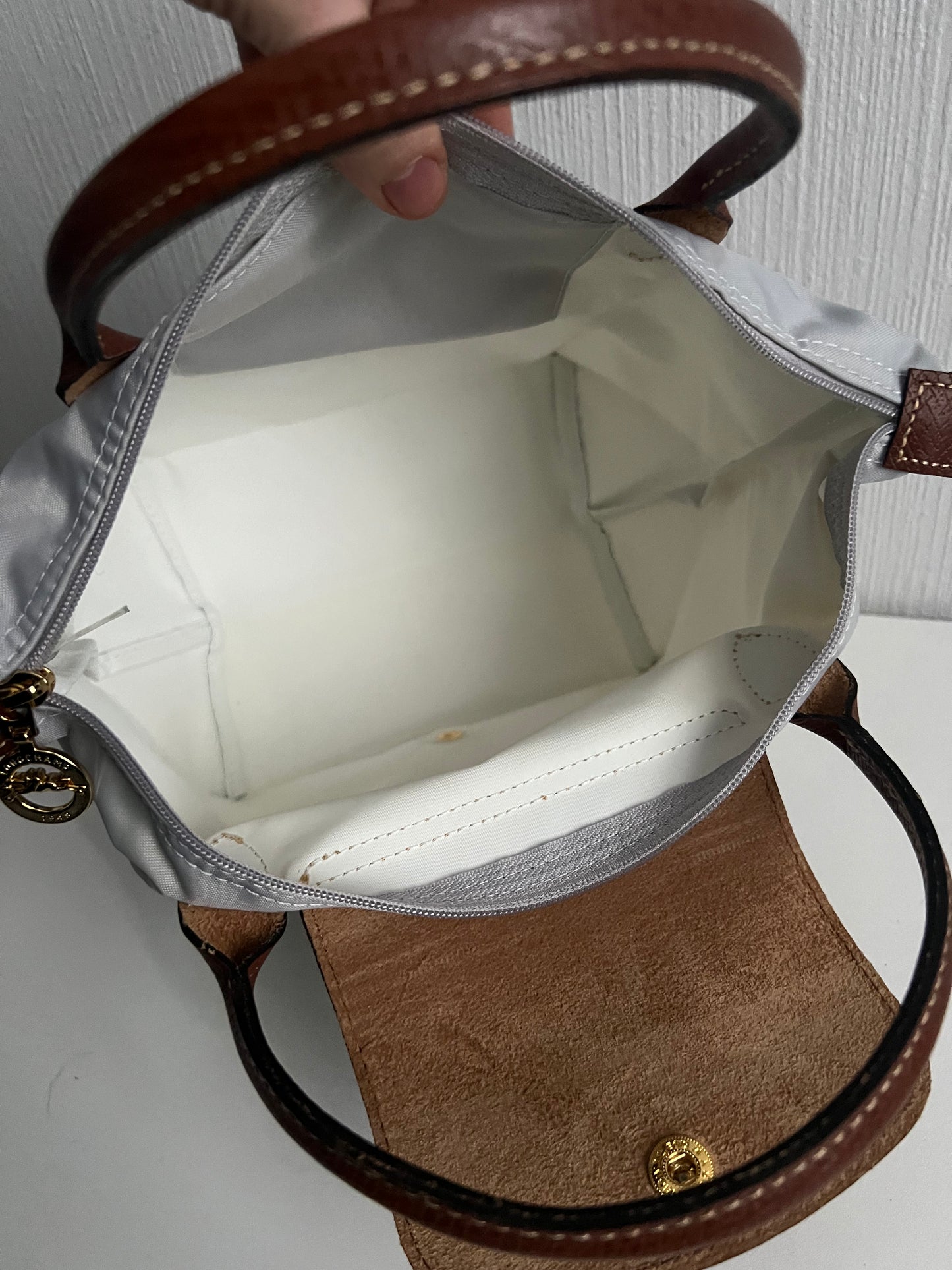 Longchamp Le Pliage Type S Modele Depose Grayish Blue Foldable Tote Bag
