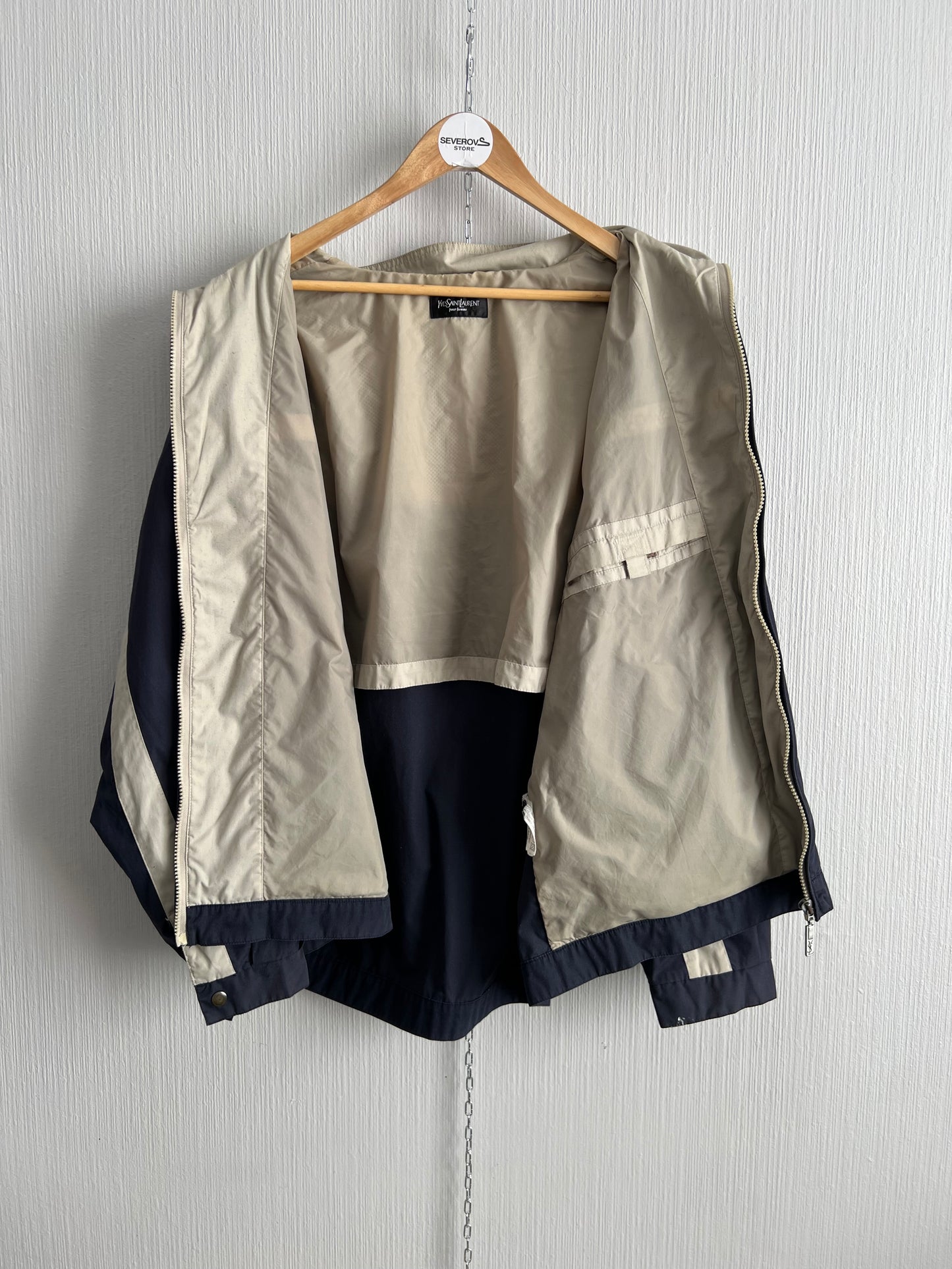 Yves Saint Laurent Vintage Navy Nylon Jacket