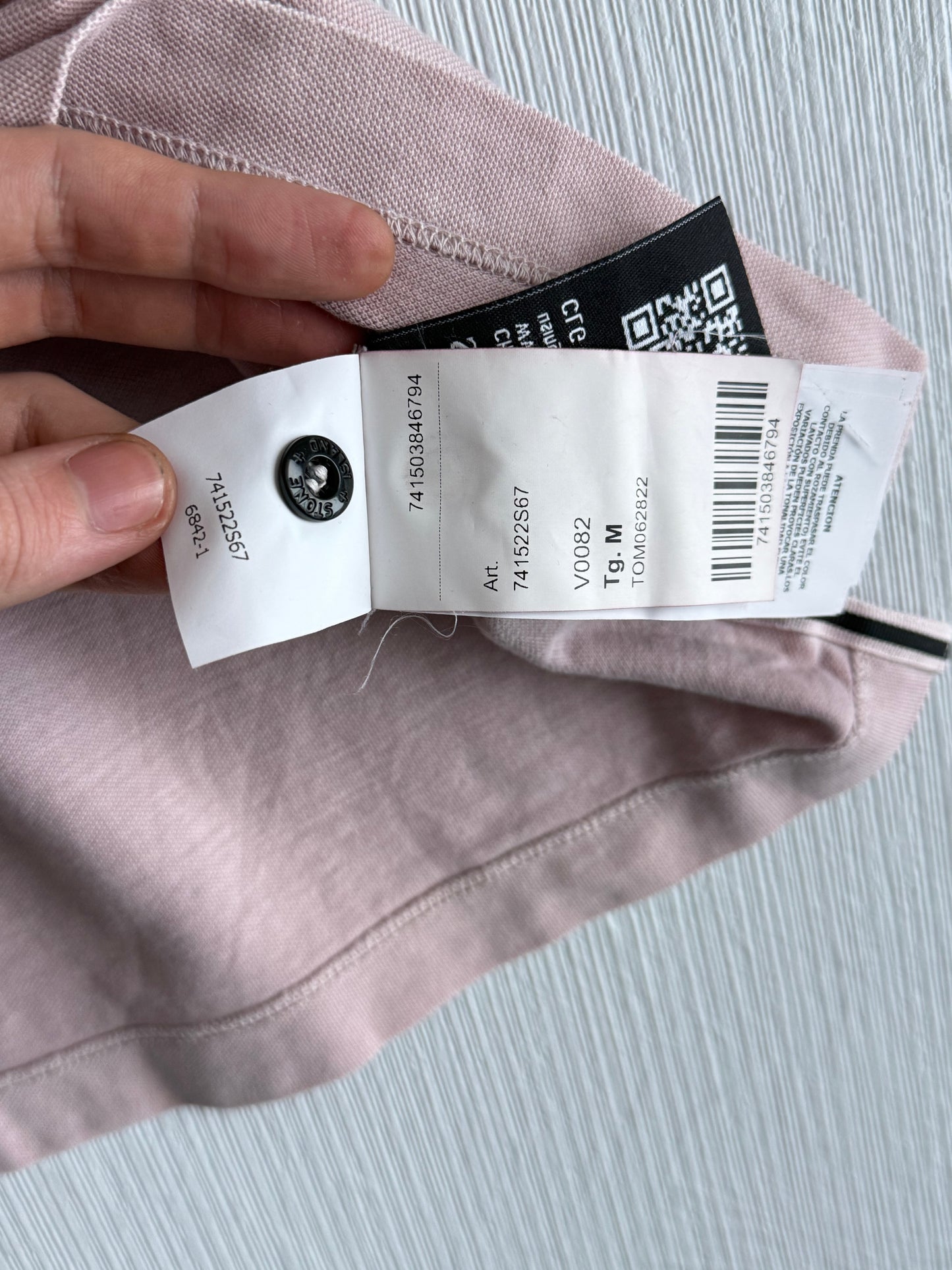 Stone Island Pink Polo T-shirt