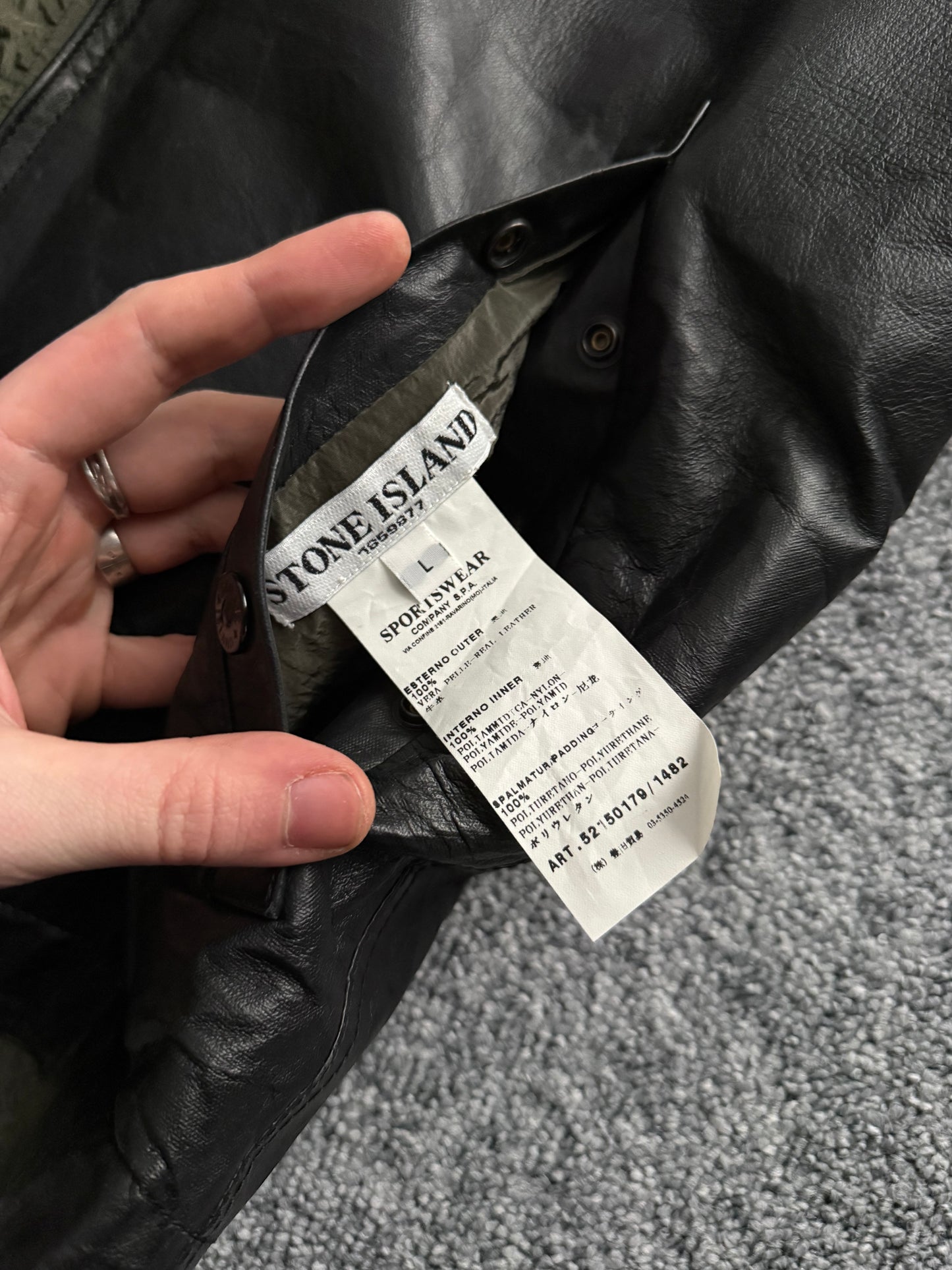 Stone Island SS10 Reversible Leather and Nylon Metal Jacket