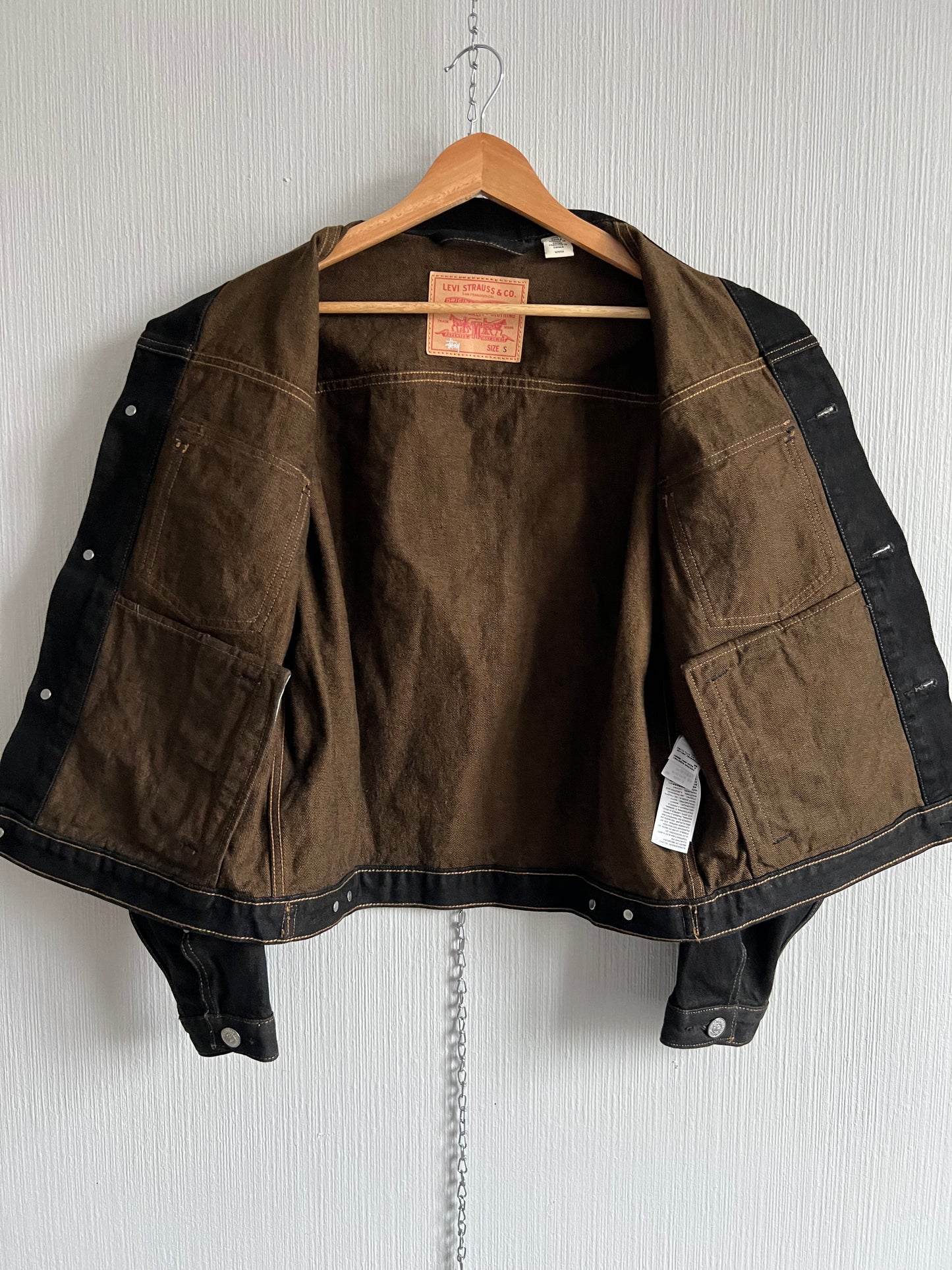 Stussy X Levis Black Denim Jacket Unisex