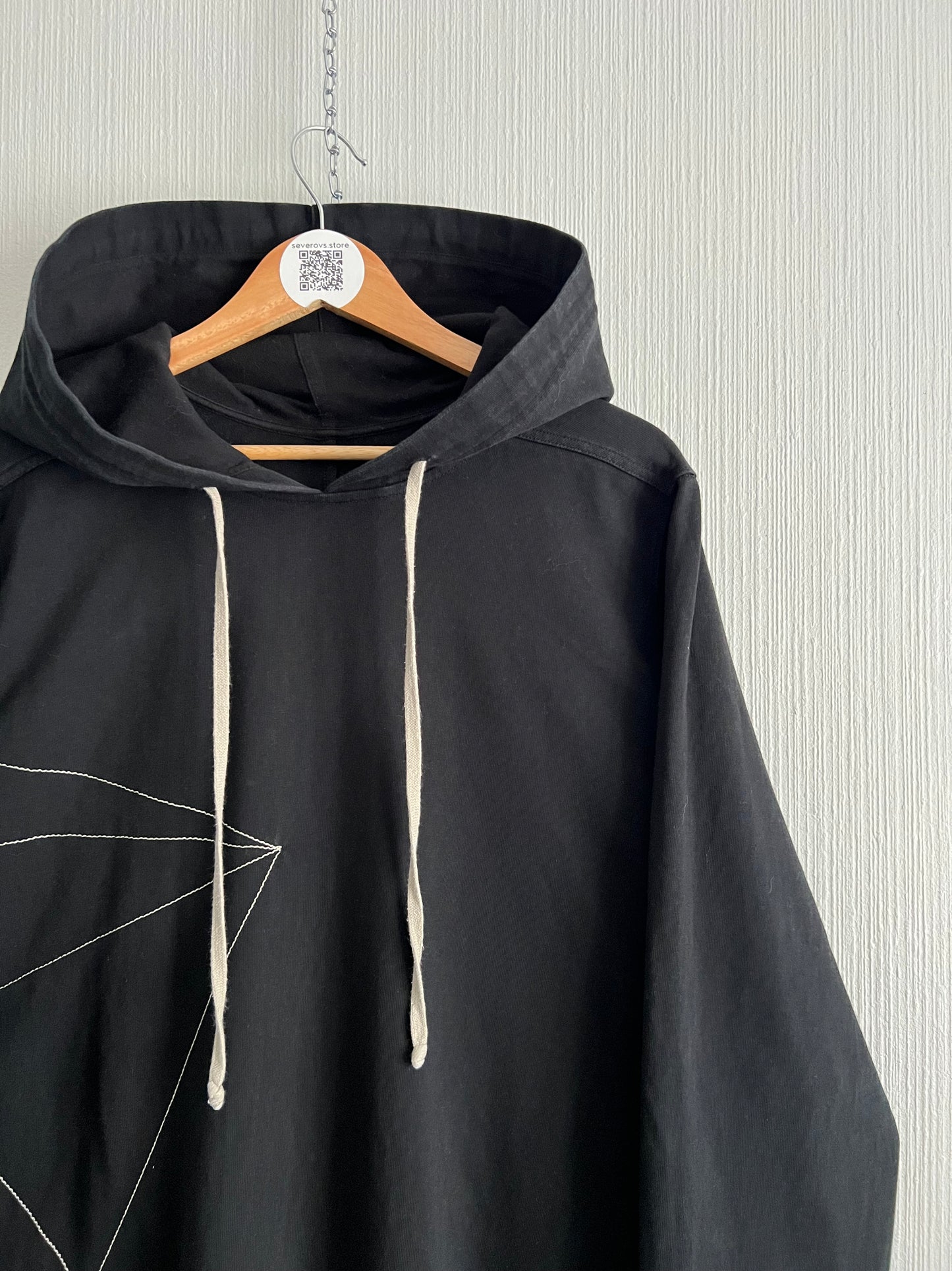 Rick Owens Embroidered Geometric Stitch Hoodie SS19 Babel