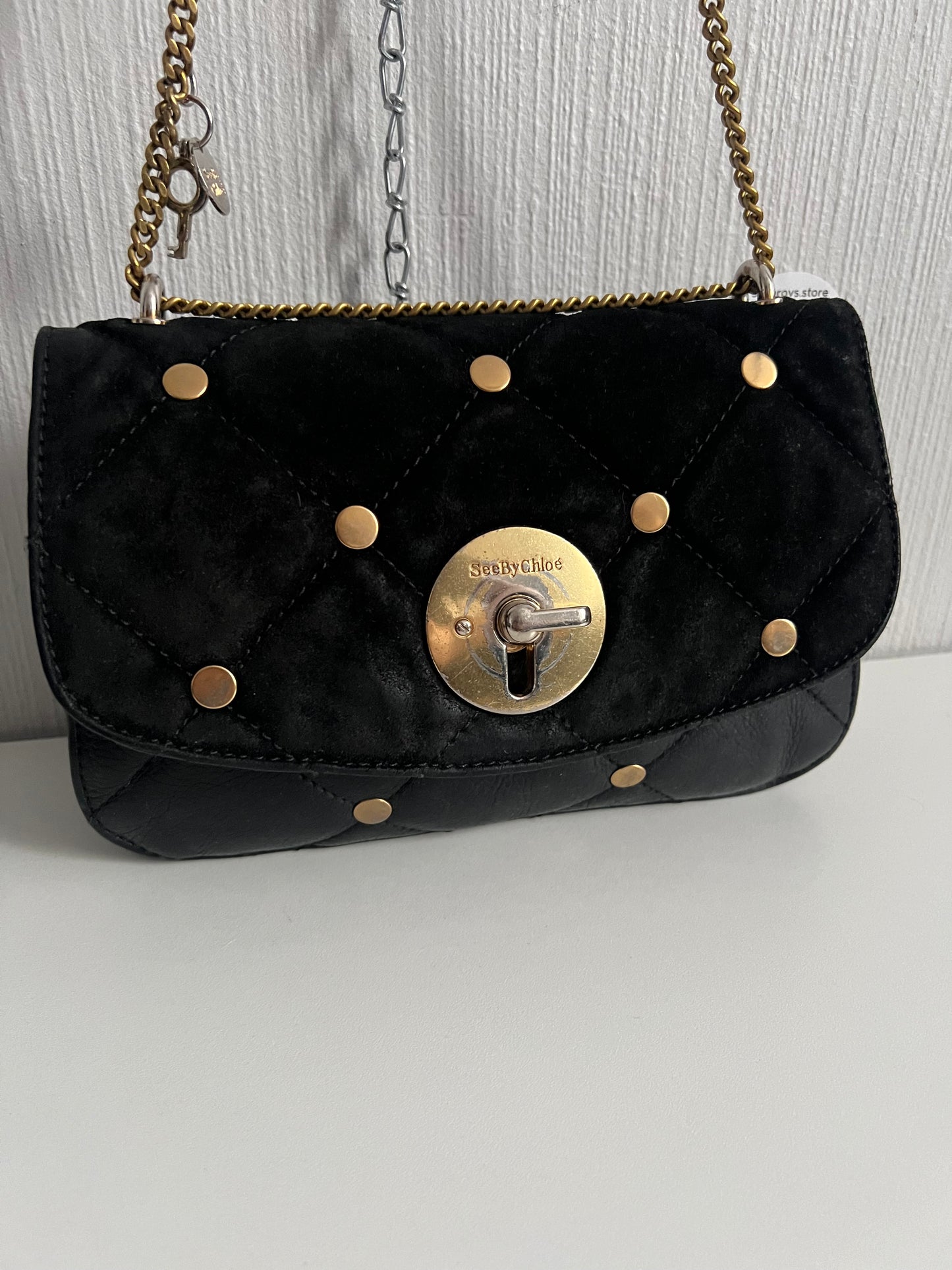 See by Chloe Lois Suede & Leather Shoulder Bag