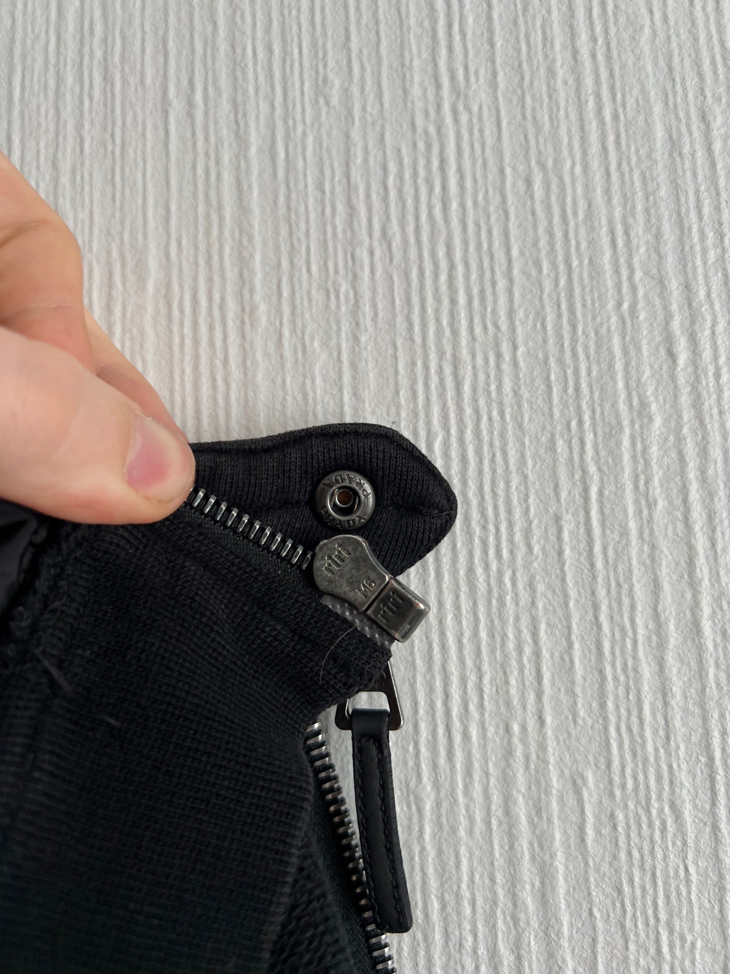 Prada Black Cotton Bomber Jacket