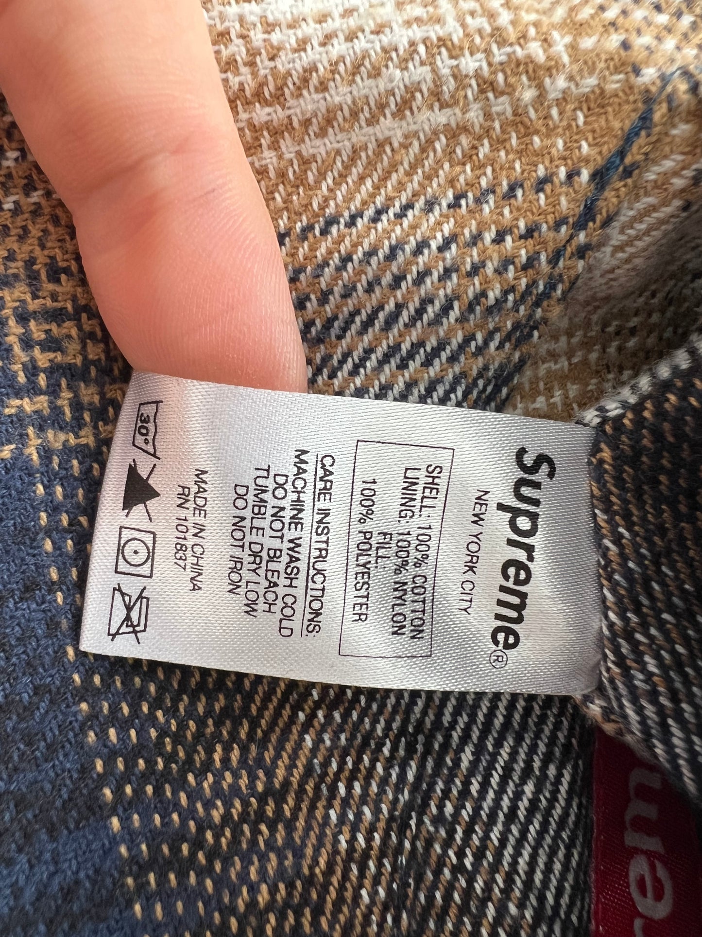Supreme Reversible Shadow Plaid Mens Vest