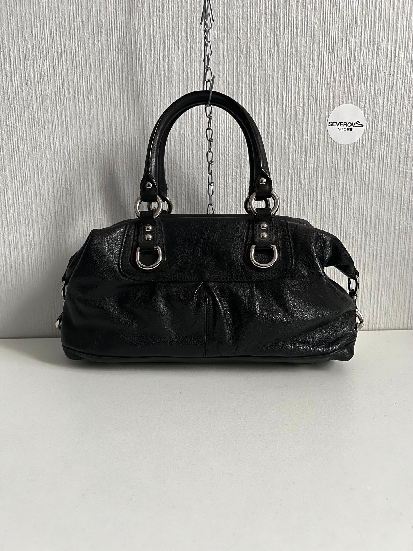 Coach Ashley Black Leather Shoulder Bag