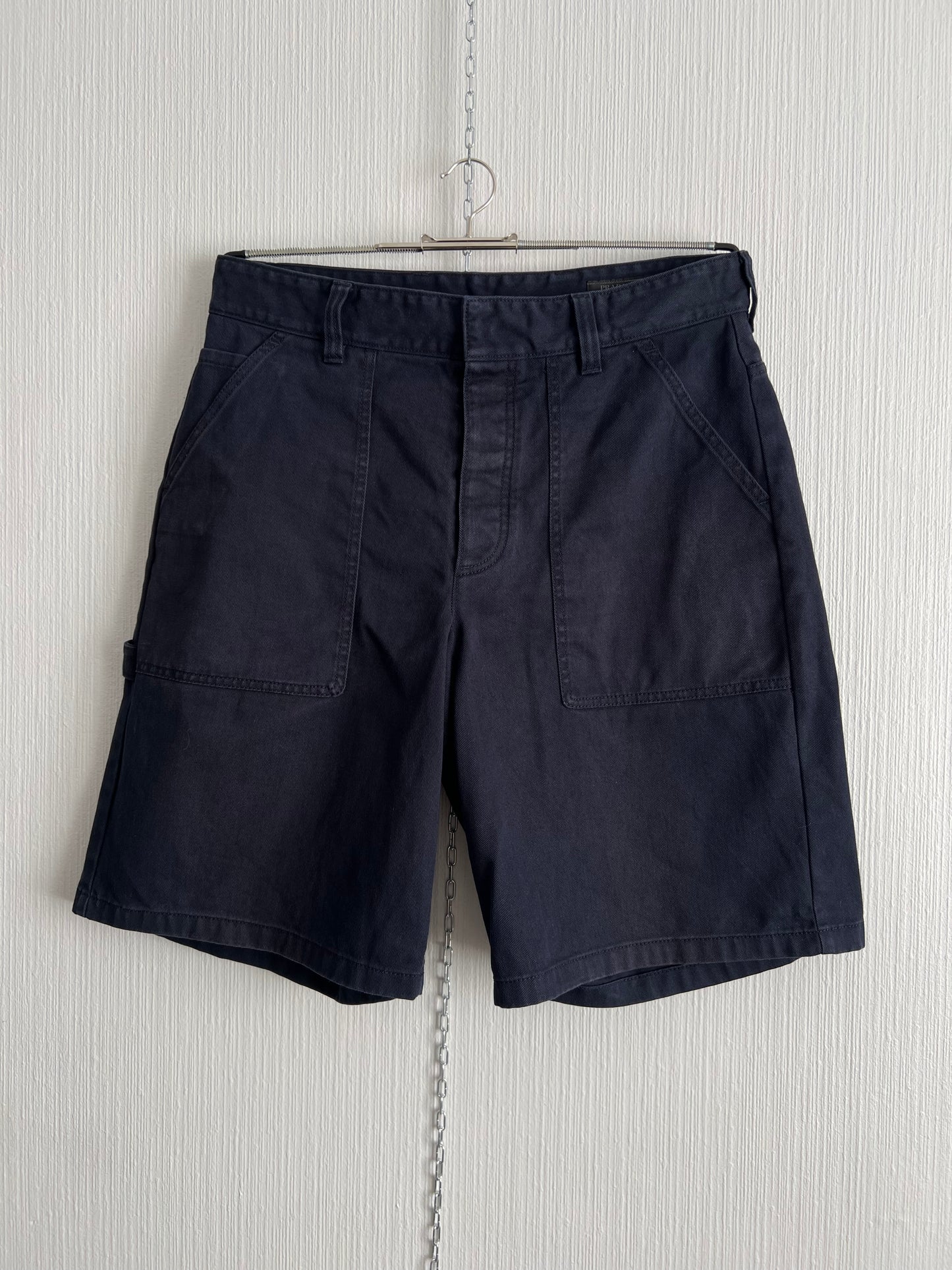 Prada Milano Blue Denim Carpenter Baggy Shorts