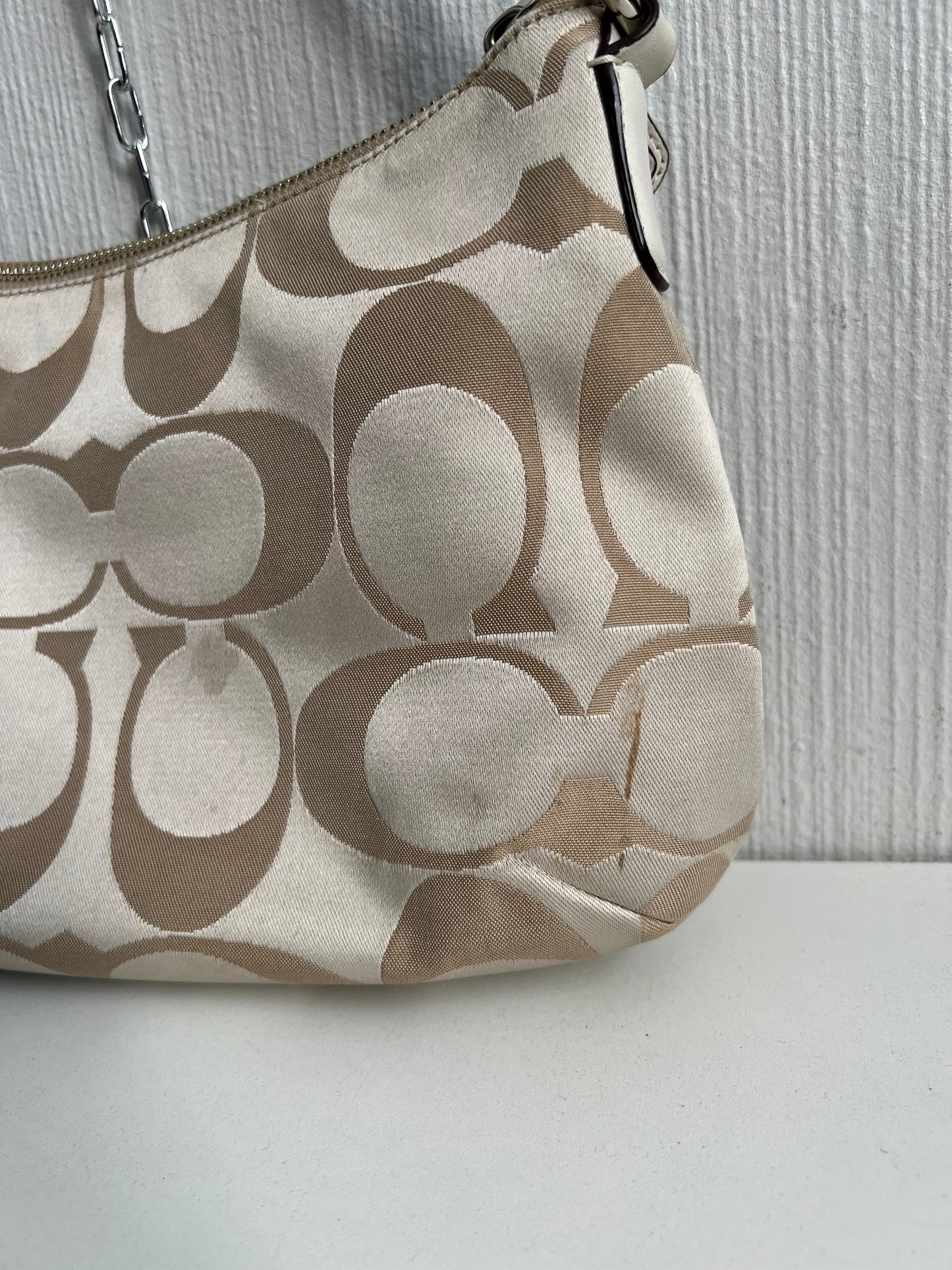 Coach Cream Canvas Kristin Hobo Bag
