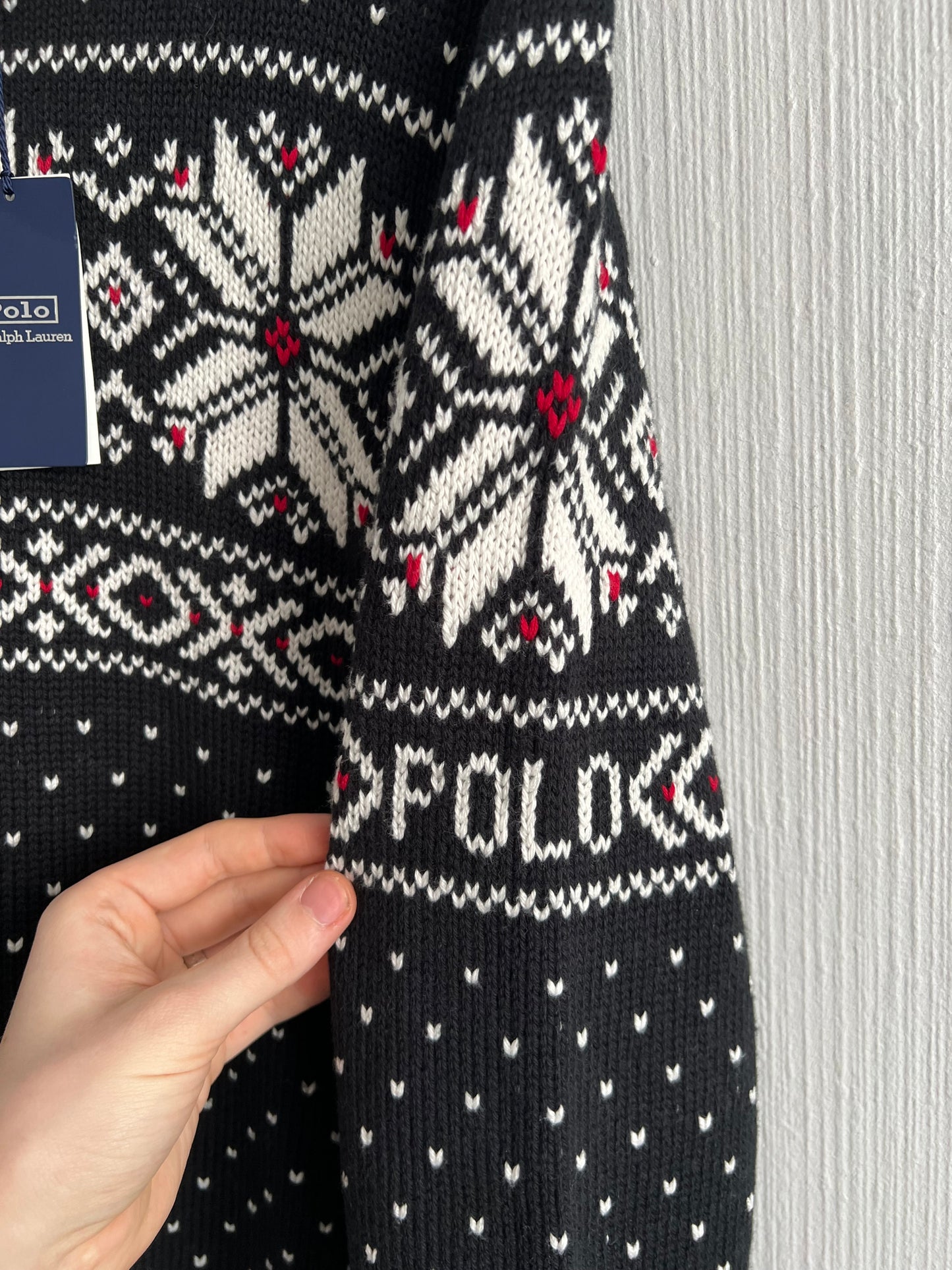 Polo Ralph Lauren Snowflake Cotton Cashmere Blend Knit Mens Sweater