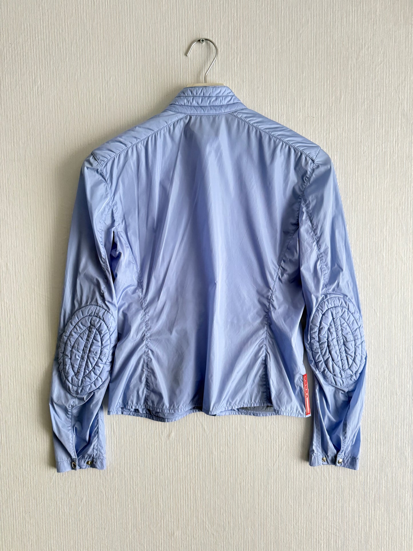 Prada Sport SS00 Nylon Moto Baby Blue Jacket