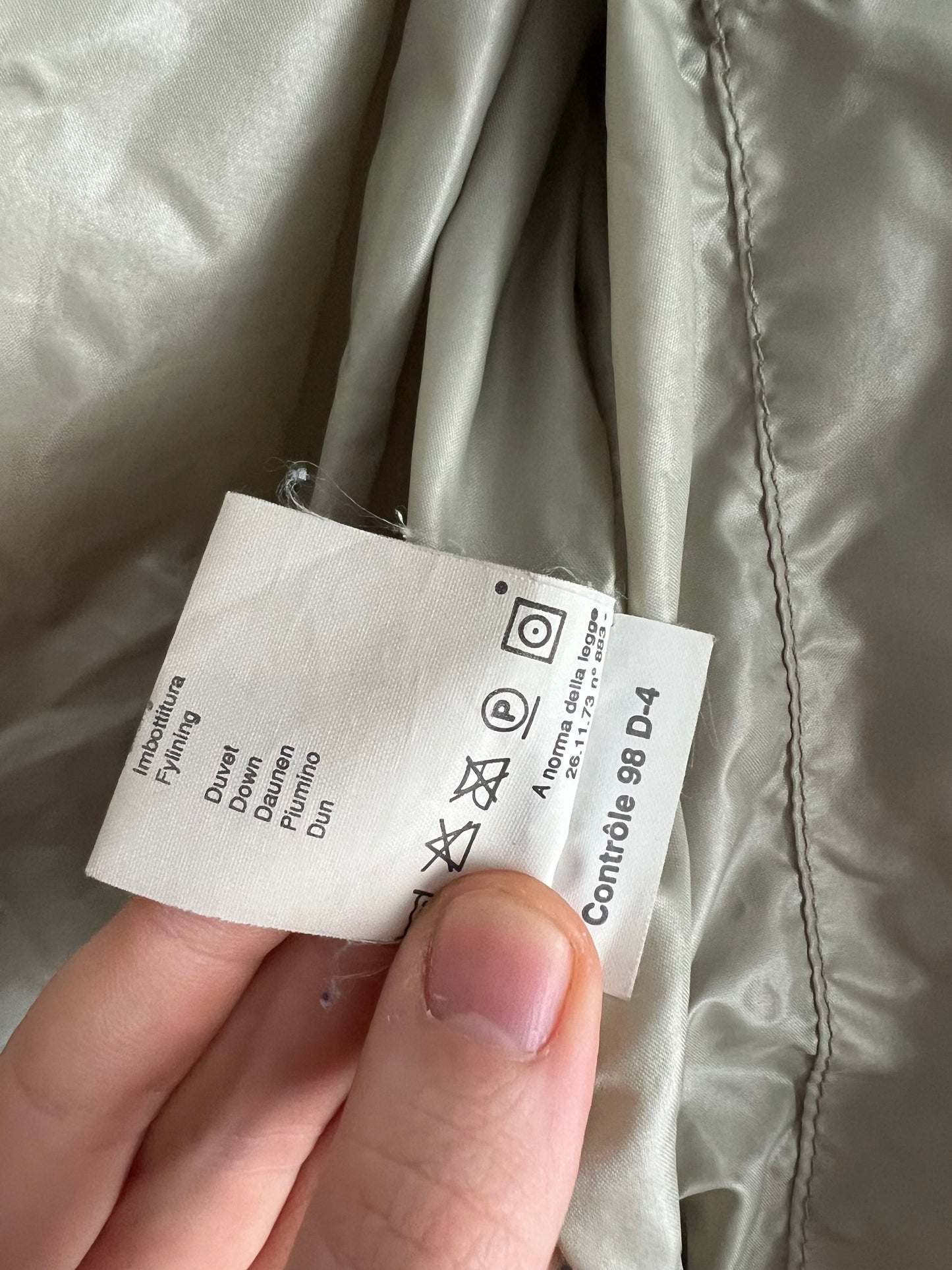 Vintage 90s Moncler Grenoble Beige Puffer Down Mens Jacket