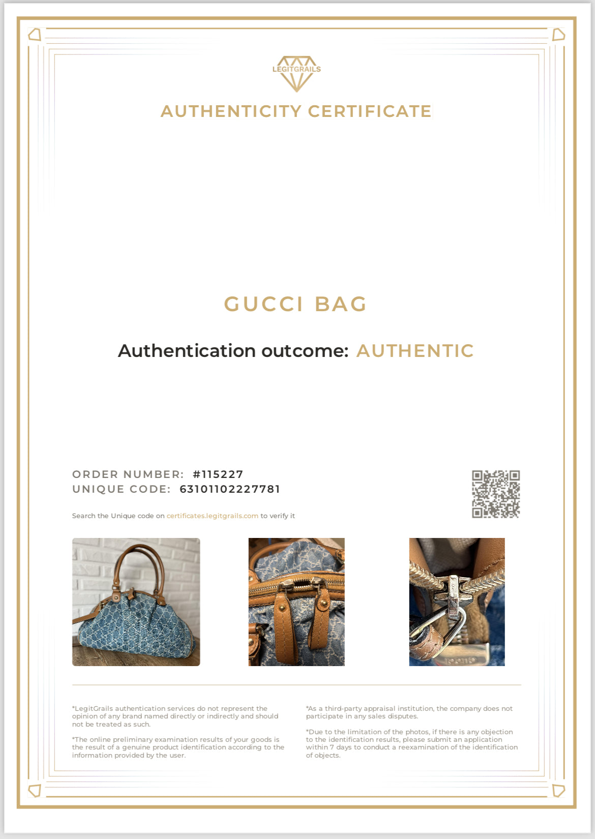 Gucci Blue Denim GG Denim Sukey Medium Handbag Satchel Bag
