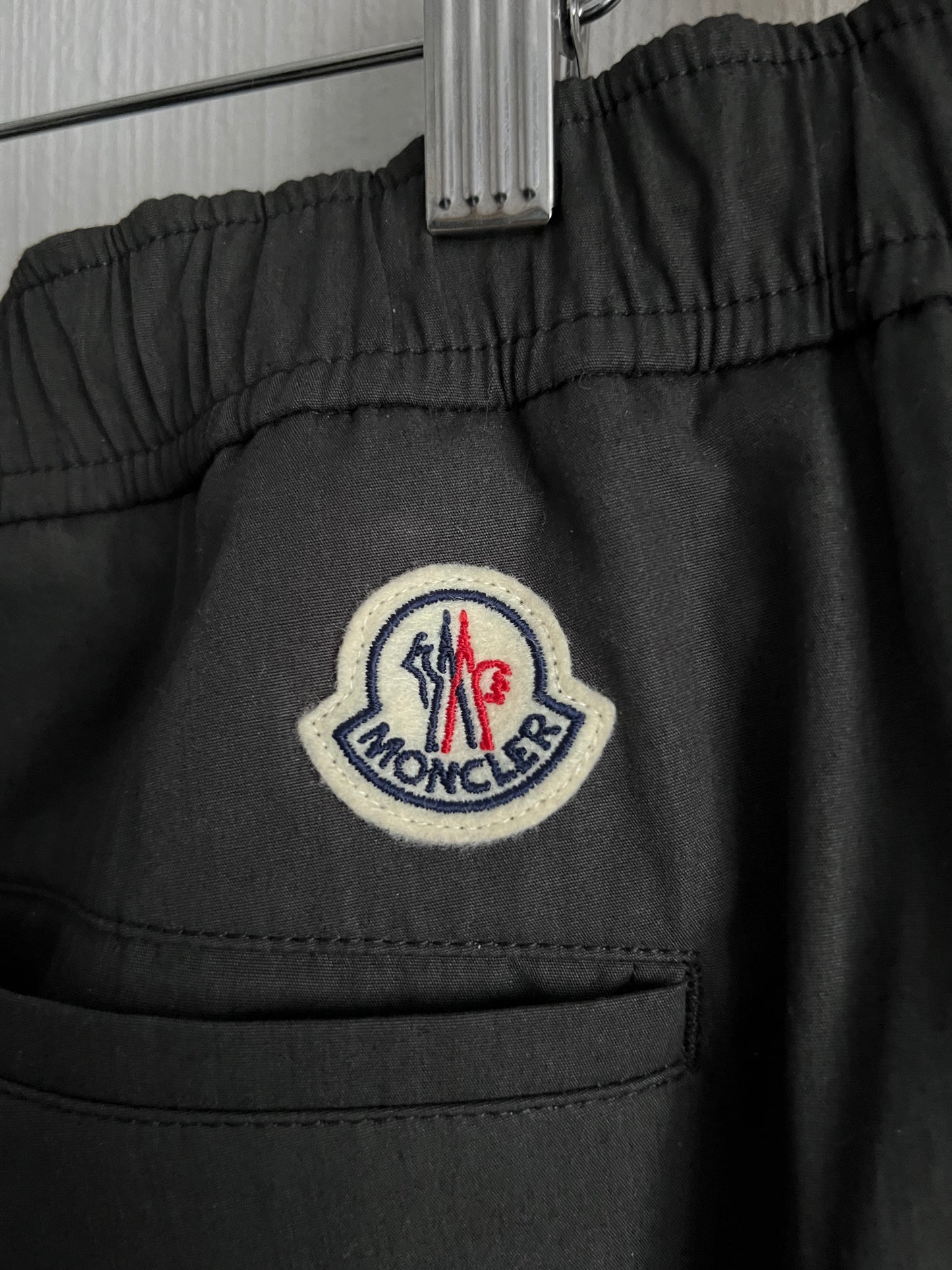 Moncler Black Cotton Mens Cargo Pants