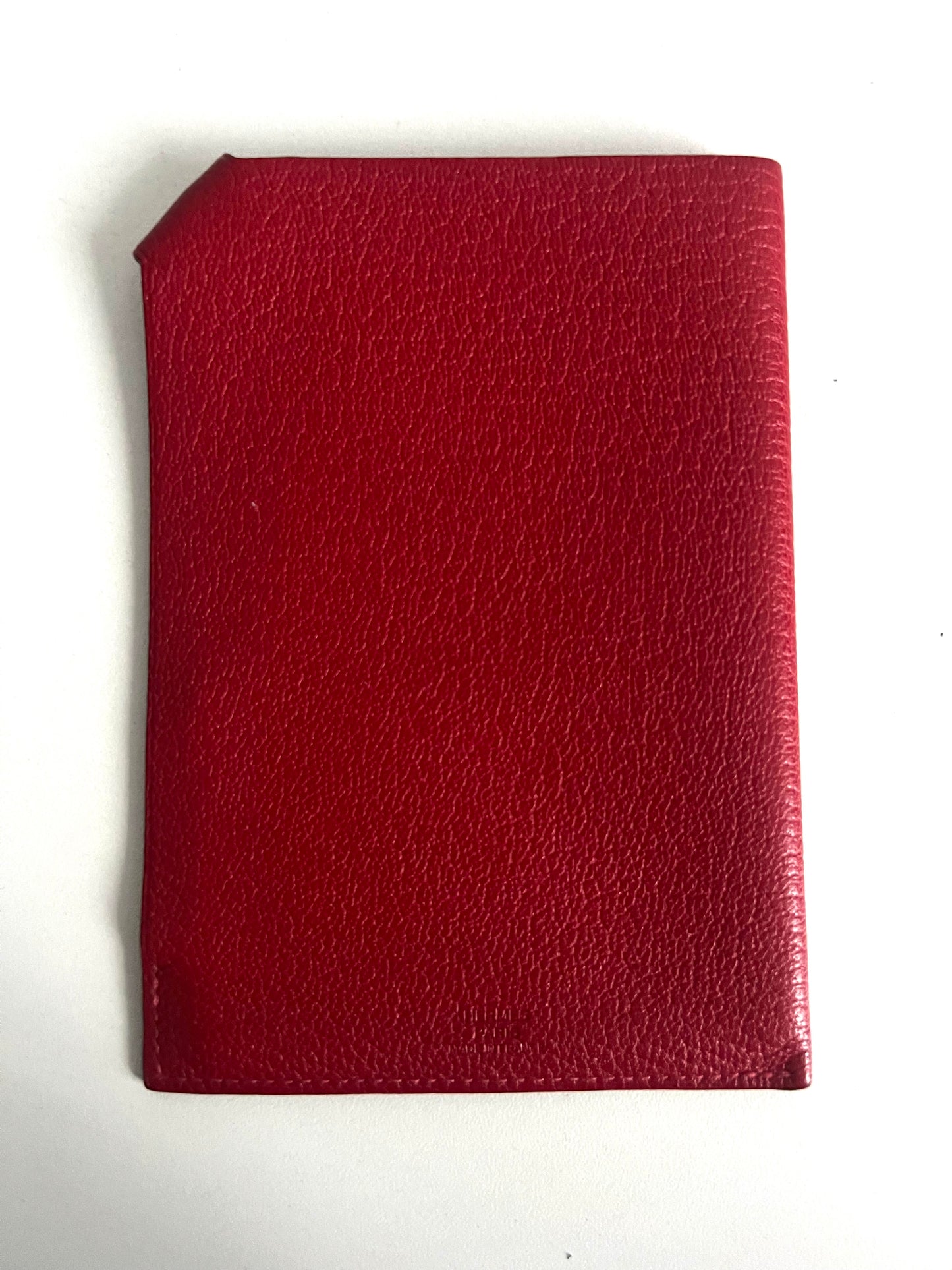 Hermes Passport Cover in Red Leather