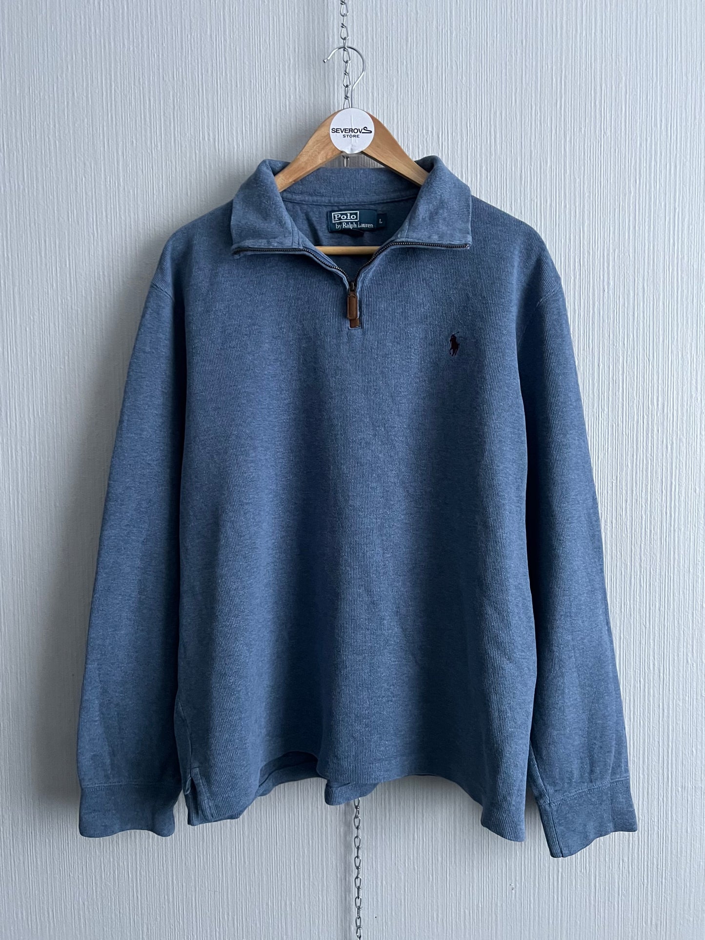 Polo Ralph Lauren Men’s Light Blue Quarter Zip Sweatshirt