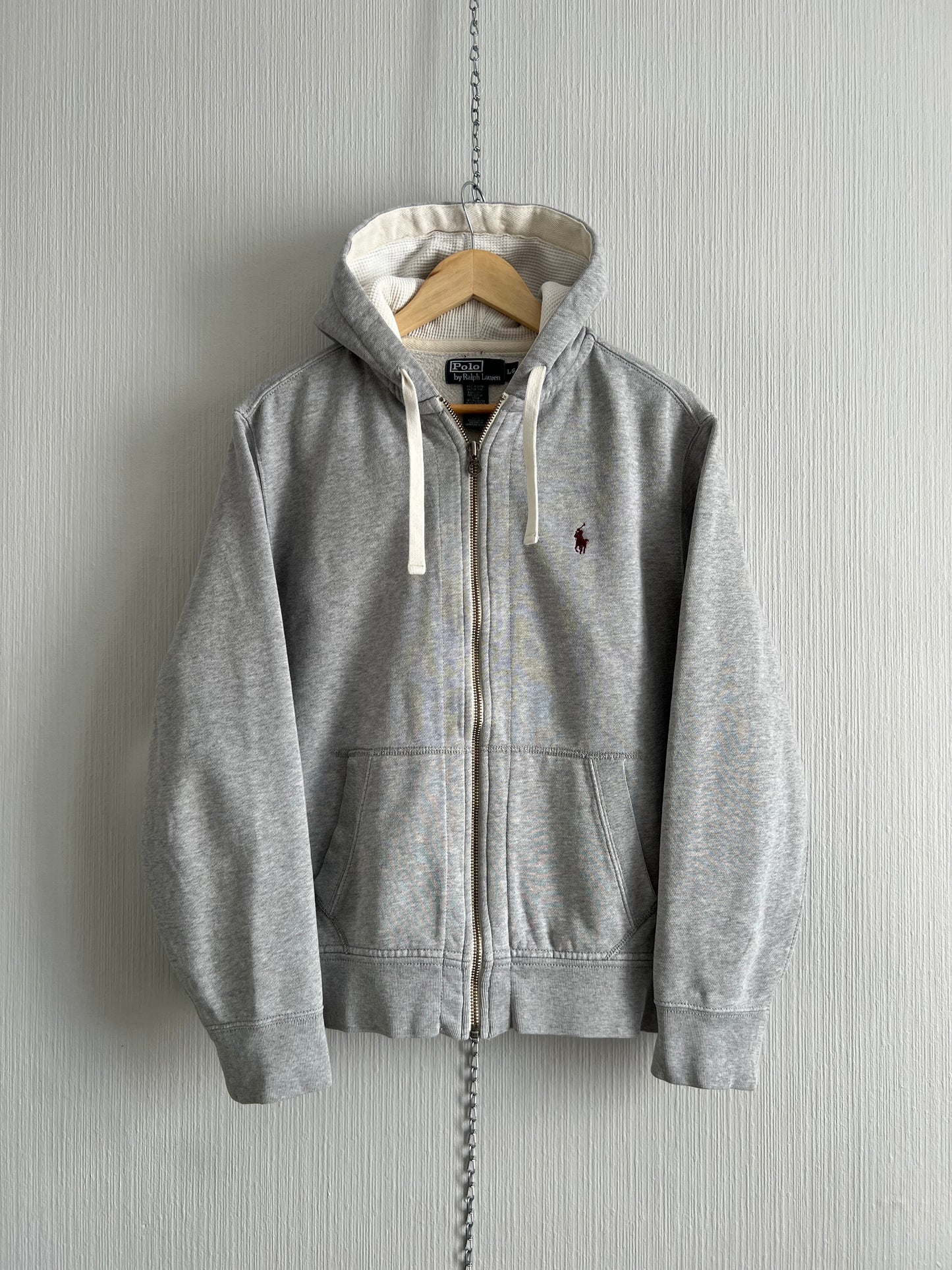 Polo Ralph Lauren Grey Cotton Mens Zip Hoodie