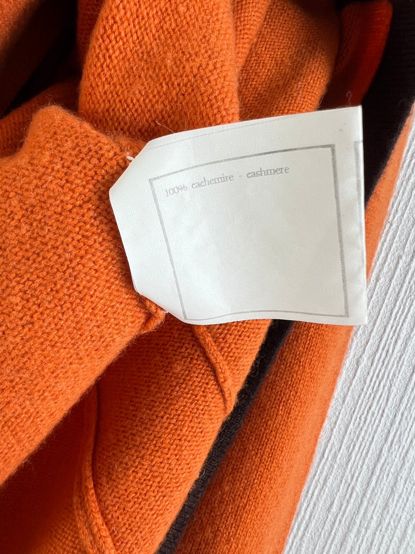 Chanel 1996 Orange Brown Cashmere Knit Set Short Sleeve T-Shirt and Cardigan