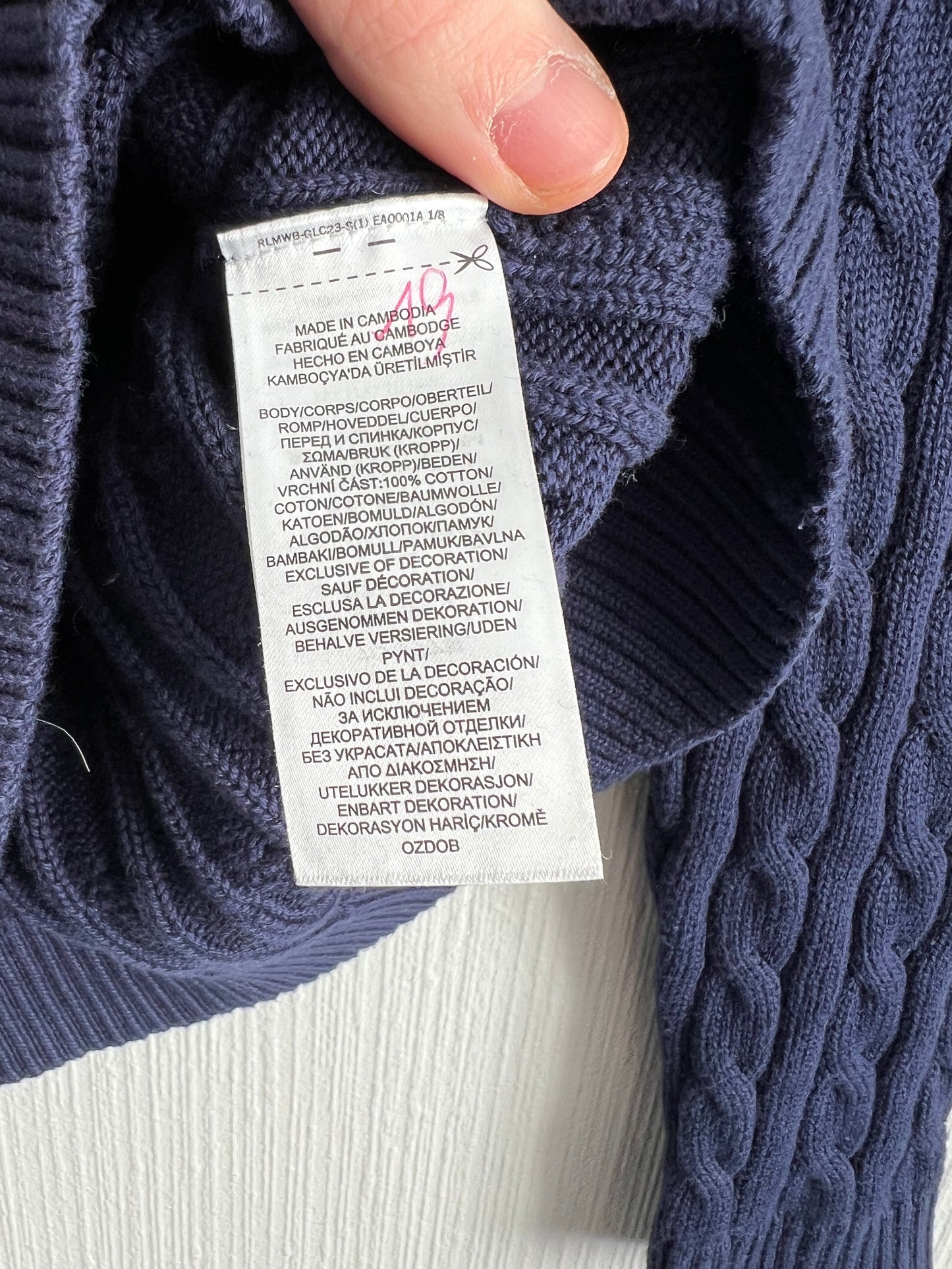 Lauren Ralph Lauren Button-Trim Cable Knit Womens Jumper