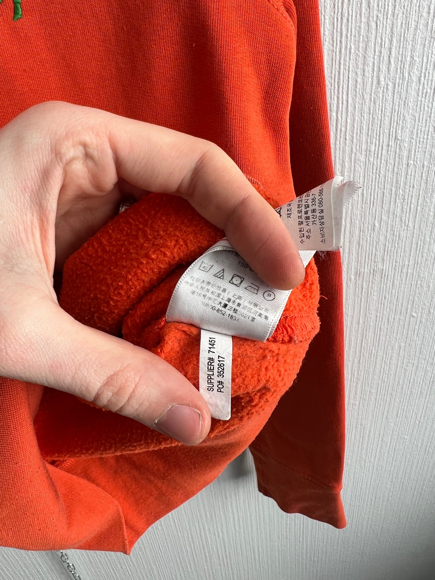 Polo Ralph Lauren Orange Cotton Big Logo Mens Hoodie