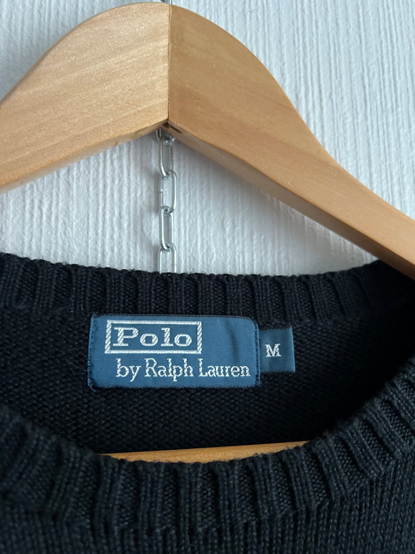 Polo Ralph Lauren Black Cotton Knit Sweater