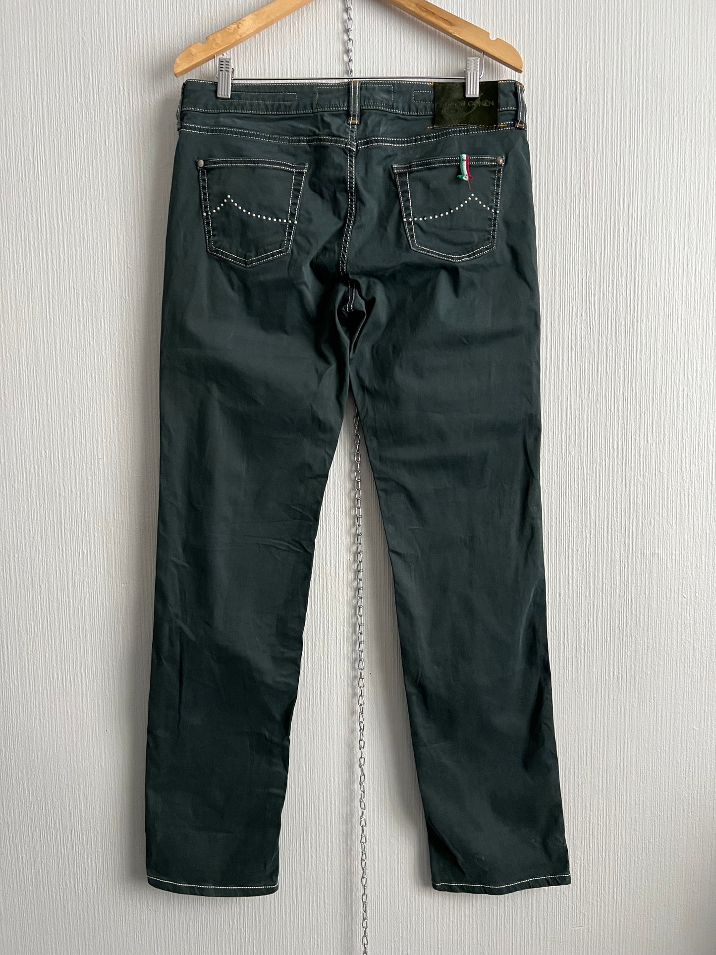 Jacob Cohen 711 Model Mens Dark Green Pants