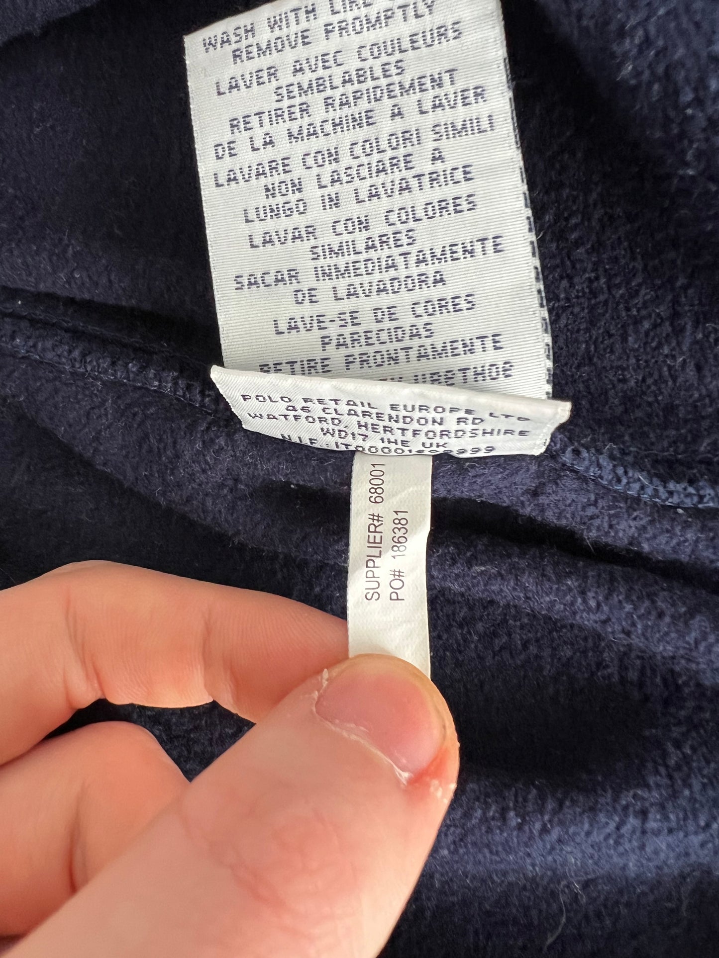 Polo Ralph Lauren Navy Cotton Rugby Polo Shirt