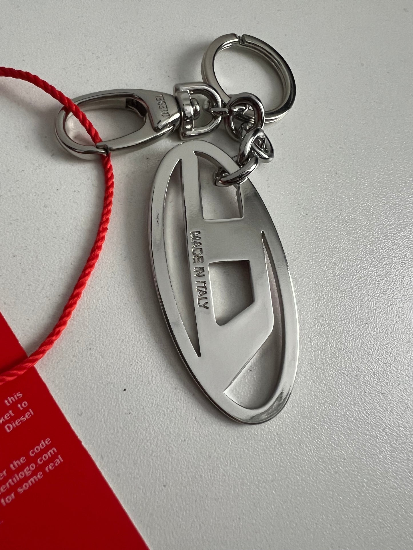 Diesel Logo Keychain Metal Bag Charm