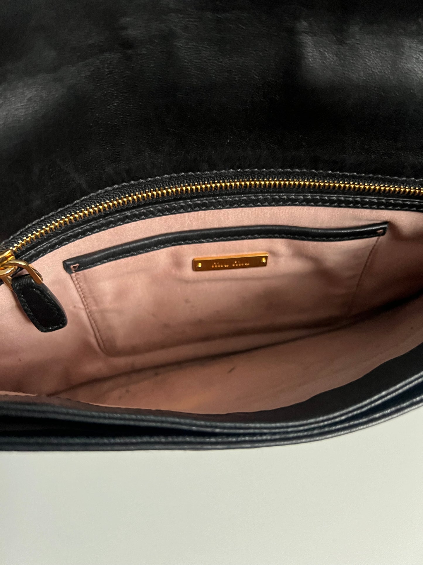 Miu Miu Matelasse Leather Flap Shoulder Bag Clutch