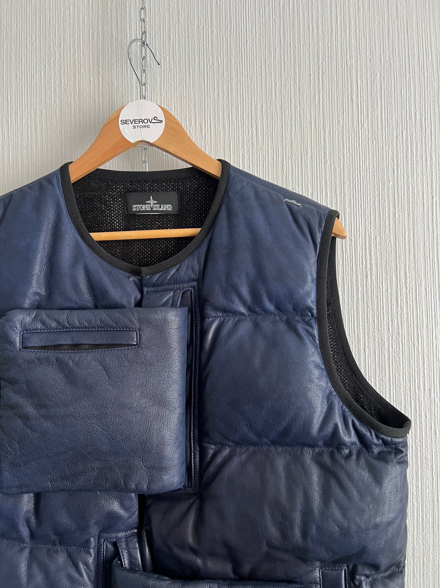 Stone Island Shadow Project AW20 Nappa Leather Utility Vest