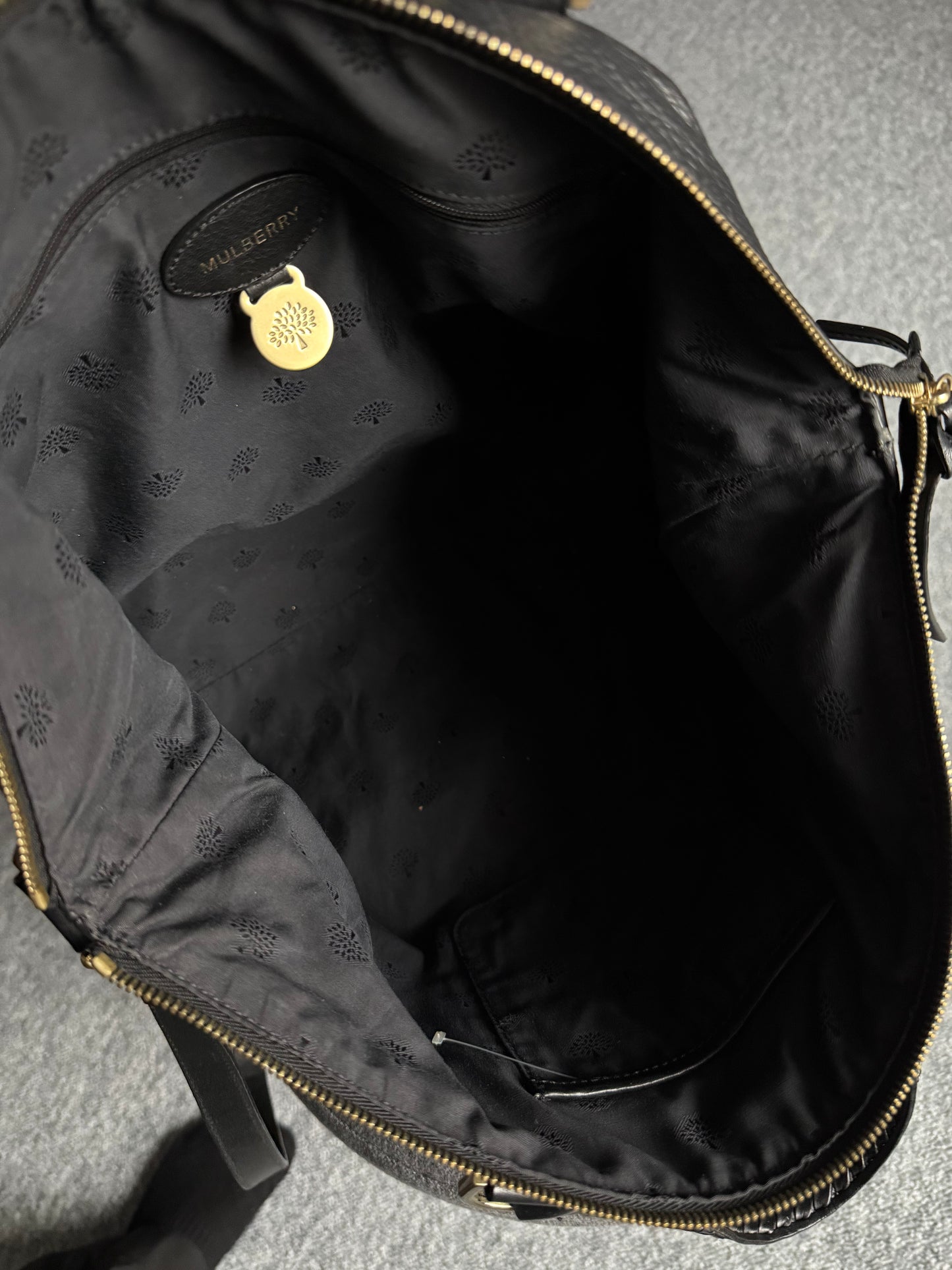 Mulberry Effie Tote Bag in Black Leather