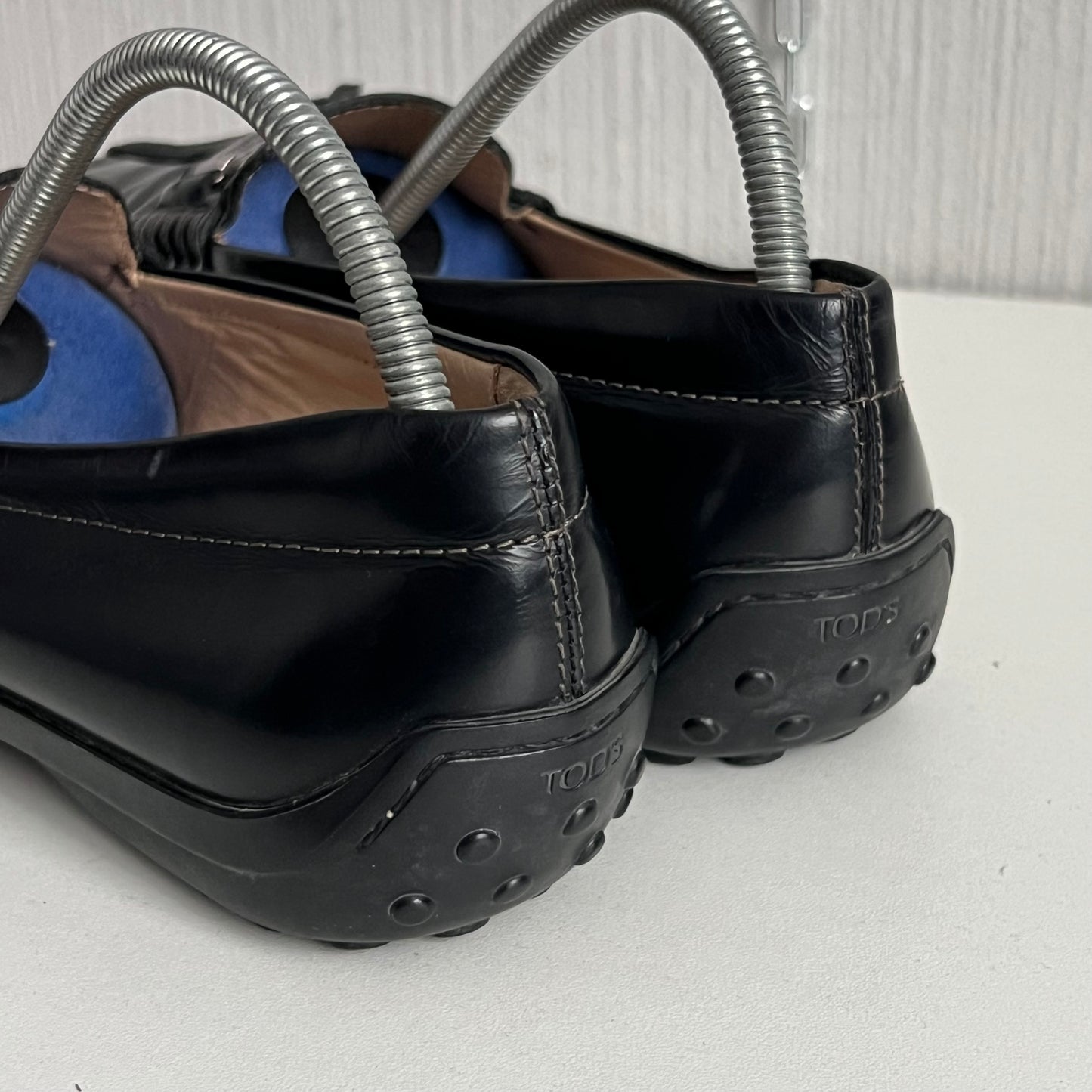 Tod's Patent Double T Black Leather Loafers Womens Shoes