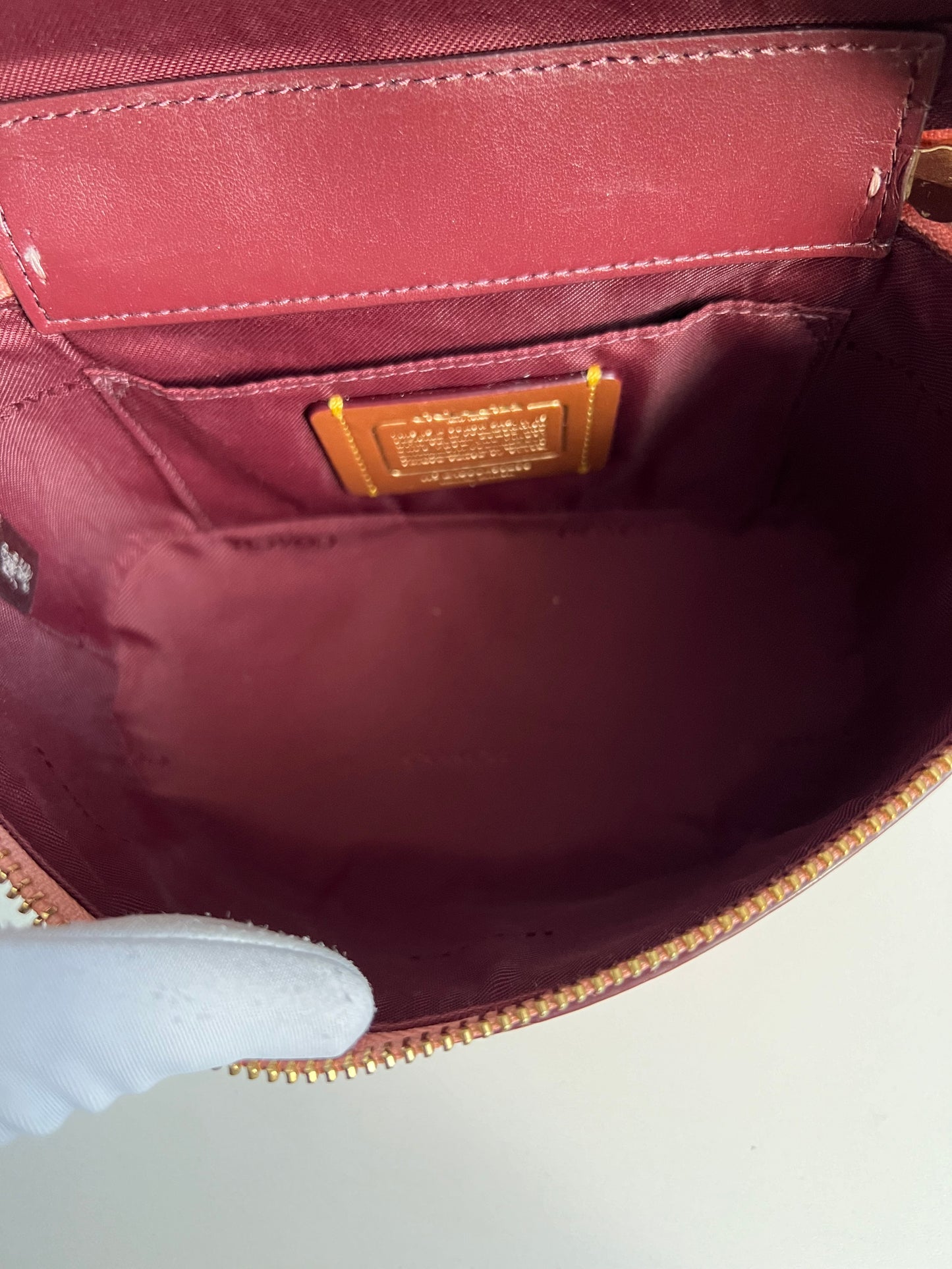COACH Selena Gomez Pink Trail Bag