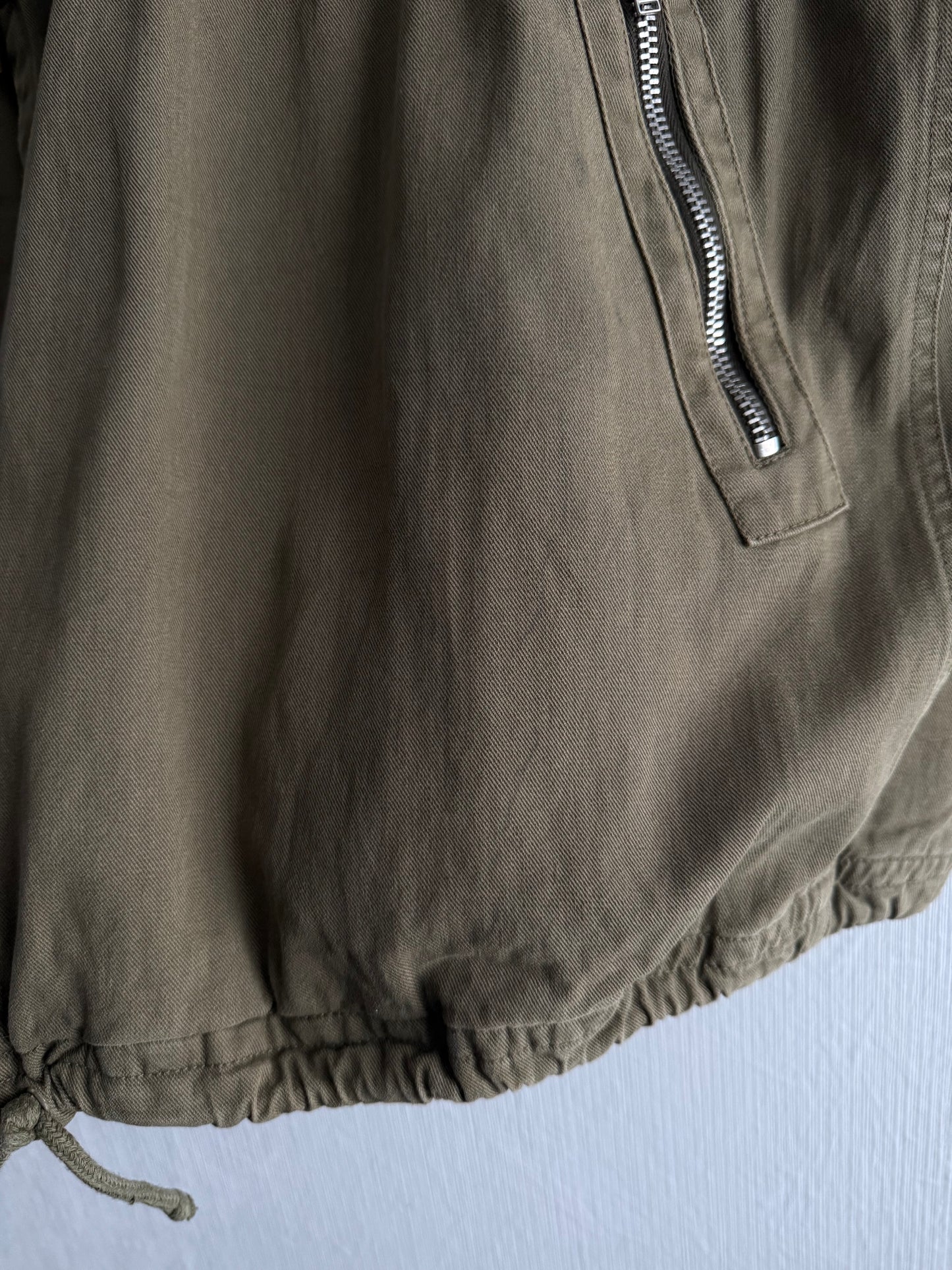 Saint Laurent Olive Green Cotton Jacket Womens Parka