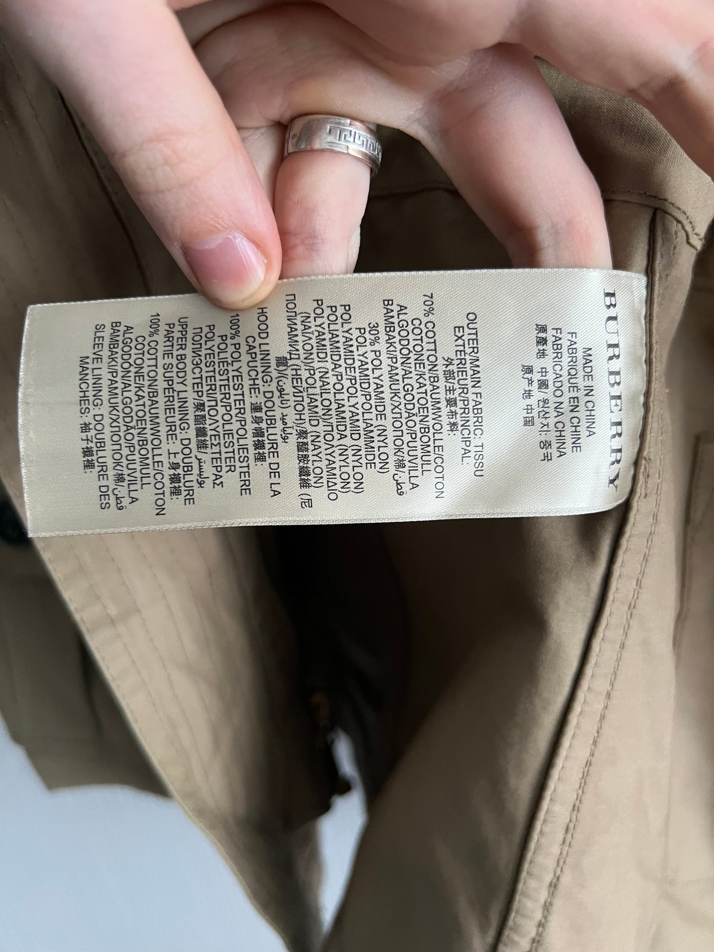 Burberry Brit Camel Cotton Safari Parka Field Jacket